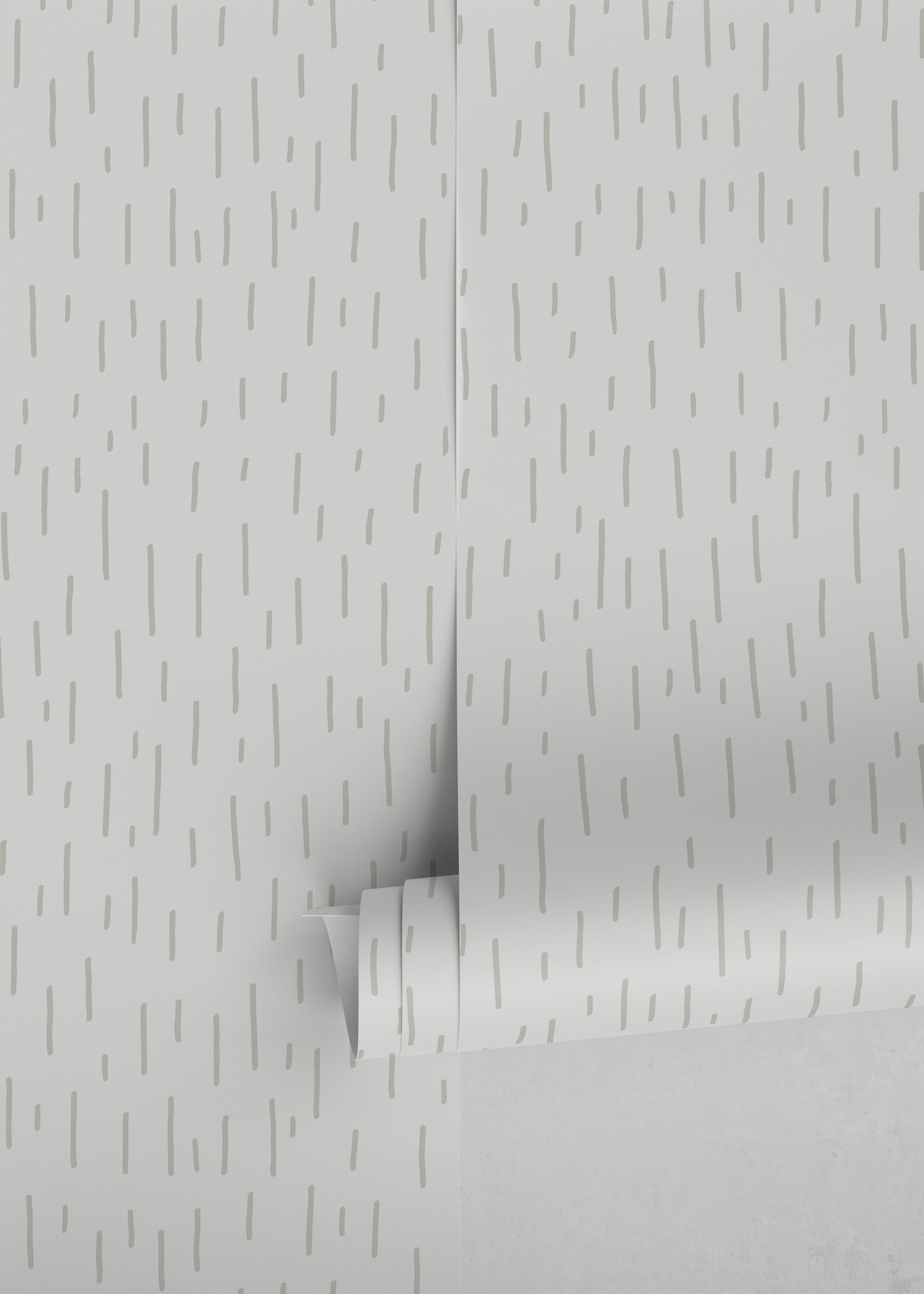 Minimalist Wallpaper With Hand-drawn Brush Strokes In Light Gray - D331