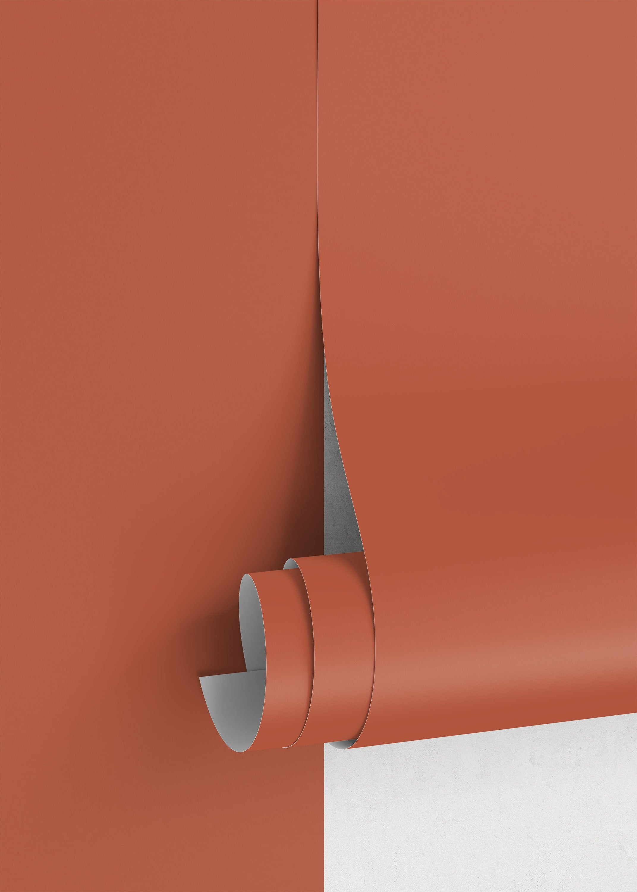 Solid Color Wallpaper With A Warm Terracotta Tone - D427