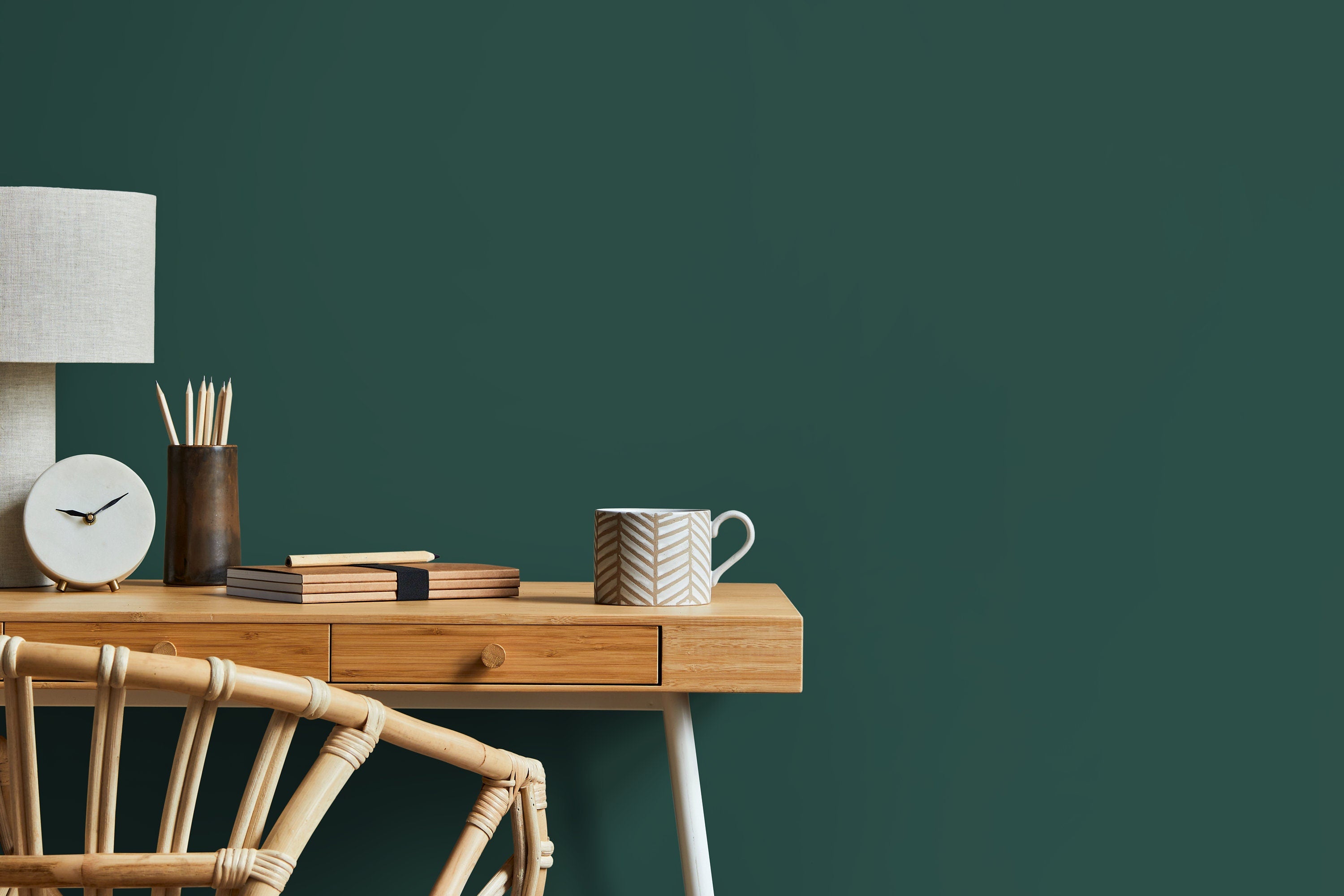 Minimalist Wallpaper With A Solid Field Of Dark Green - D432