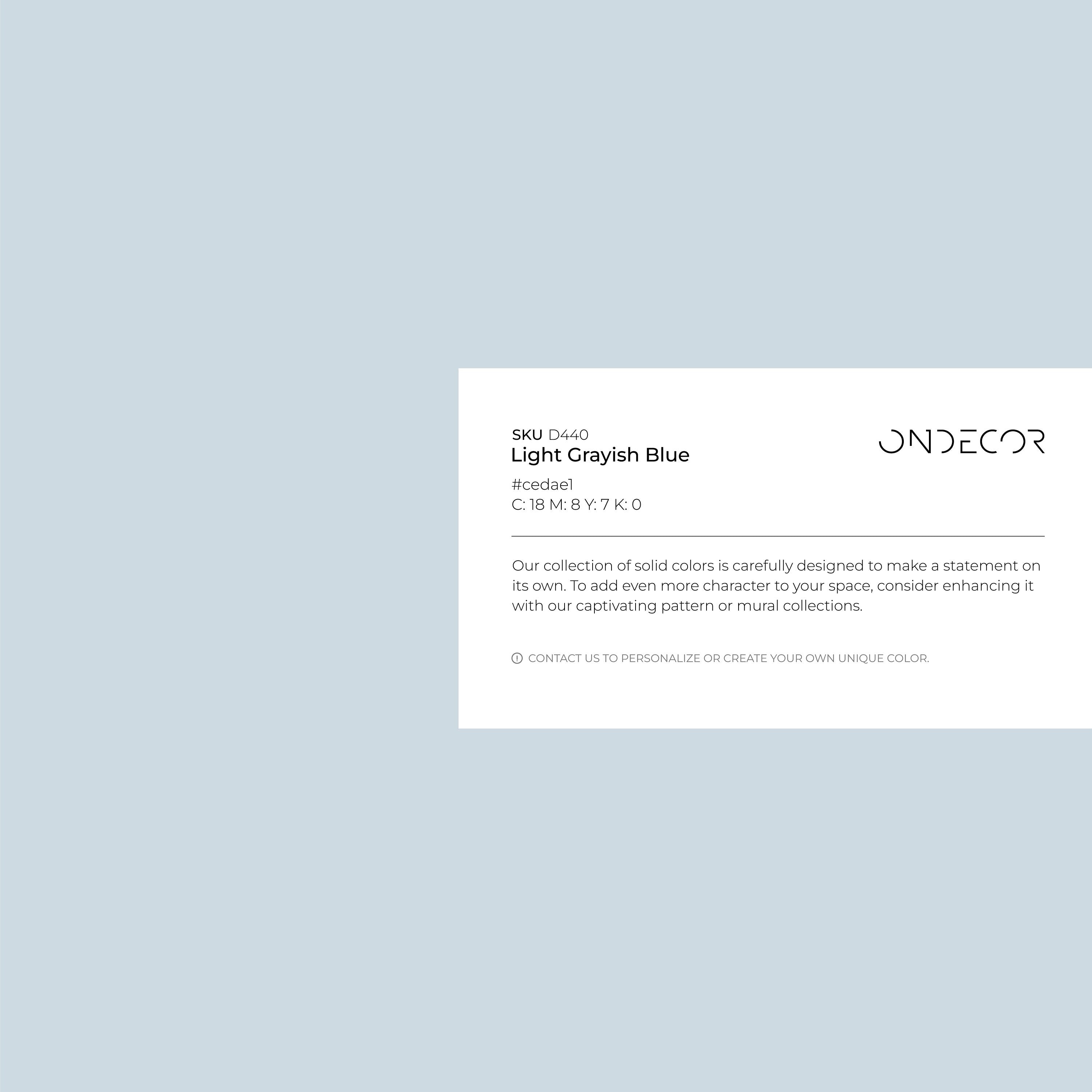 Solid Color Wallpaper With A Minimalist Style In Light Grayish Blue - D440