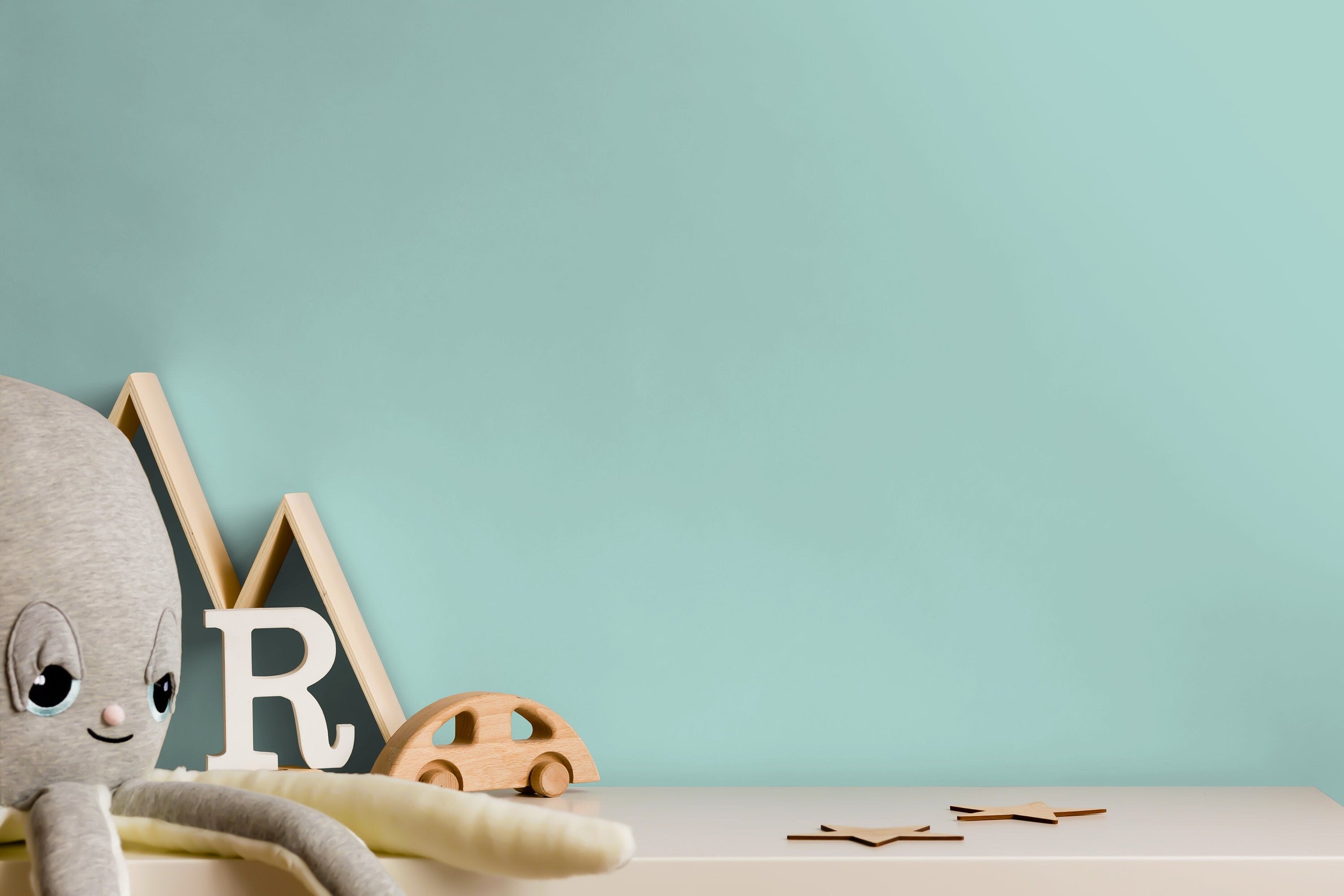 Solid Color Wallpaper With A Minimalist Style In Powder Blue - D442