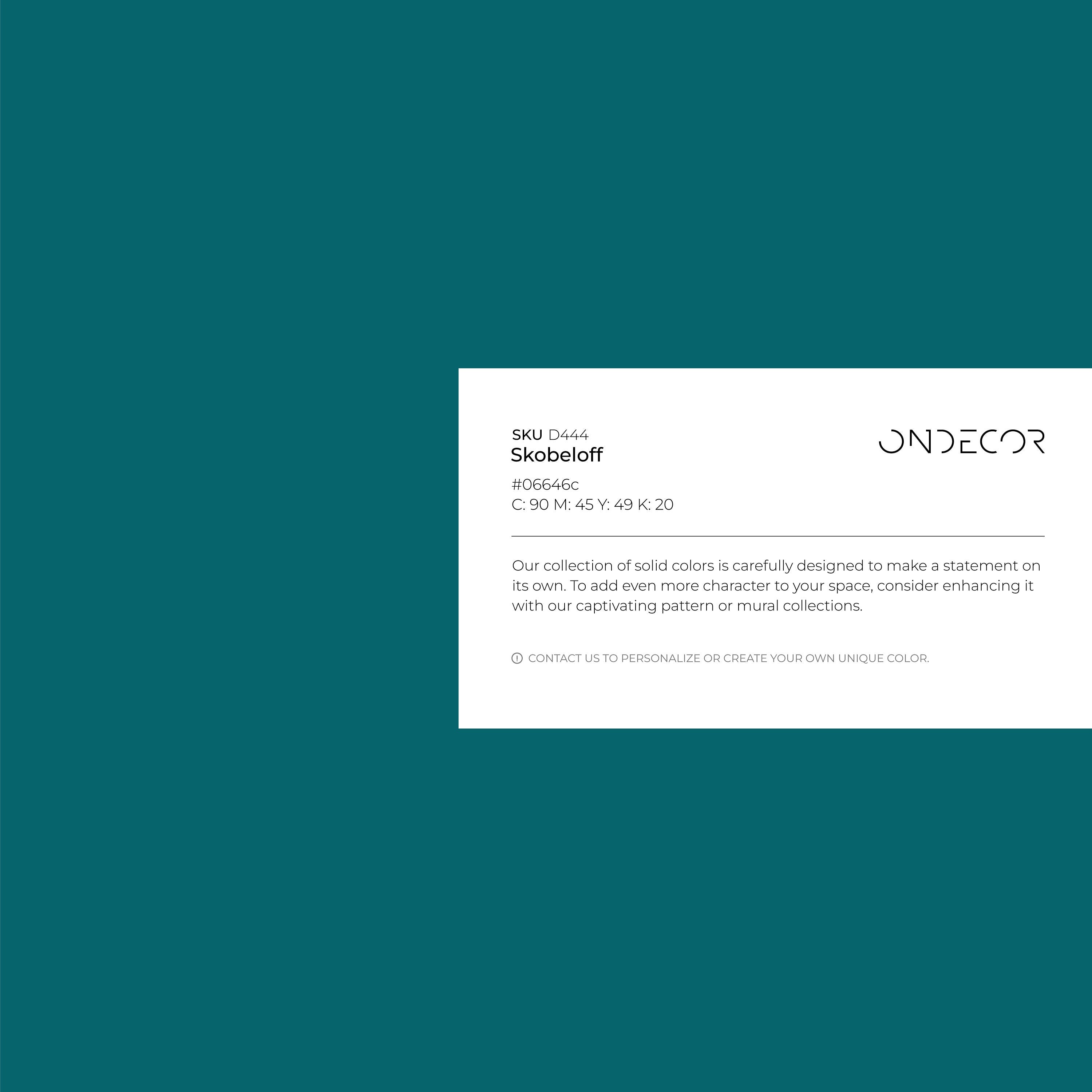 Minimalist Wallpaper Featuring A Solid Color In Skobeloff Green - D444