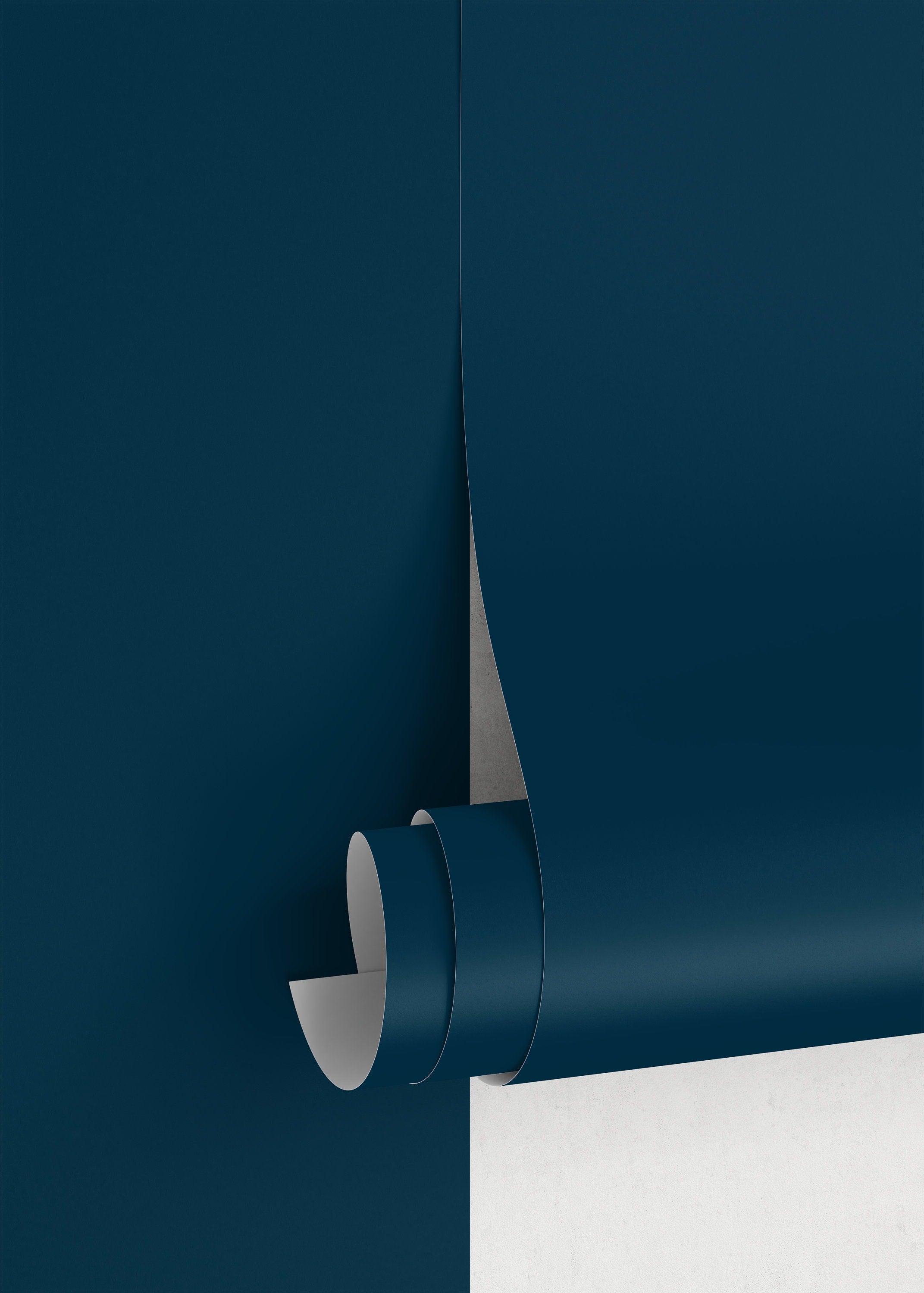 Solid Color Wallpaper With A Minimalist Aesthetic In Navy Blue - D446