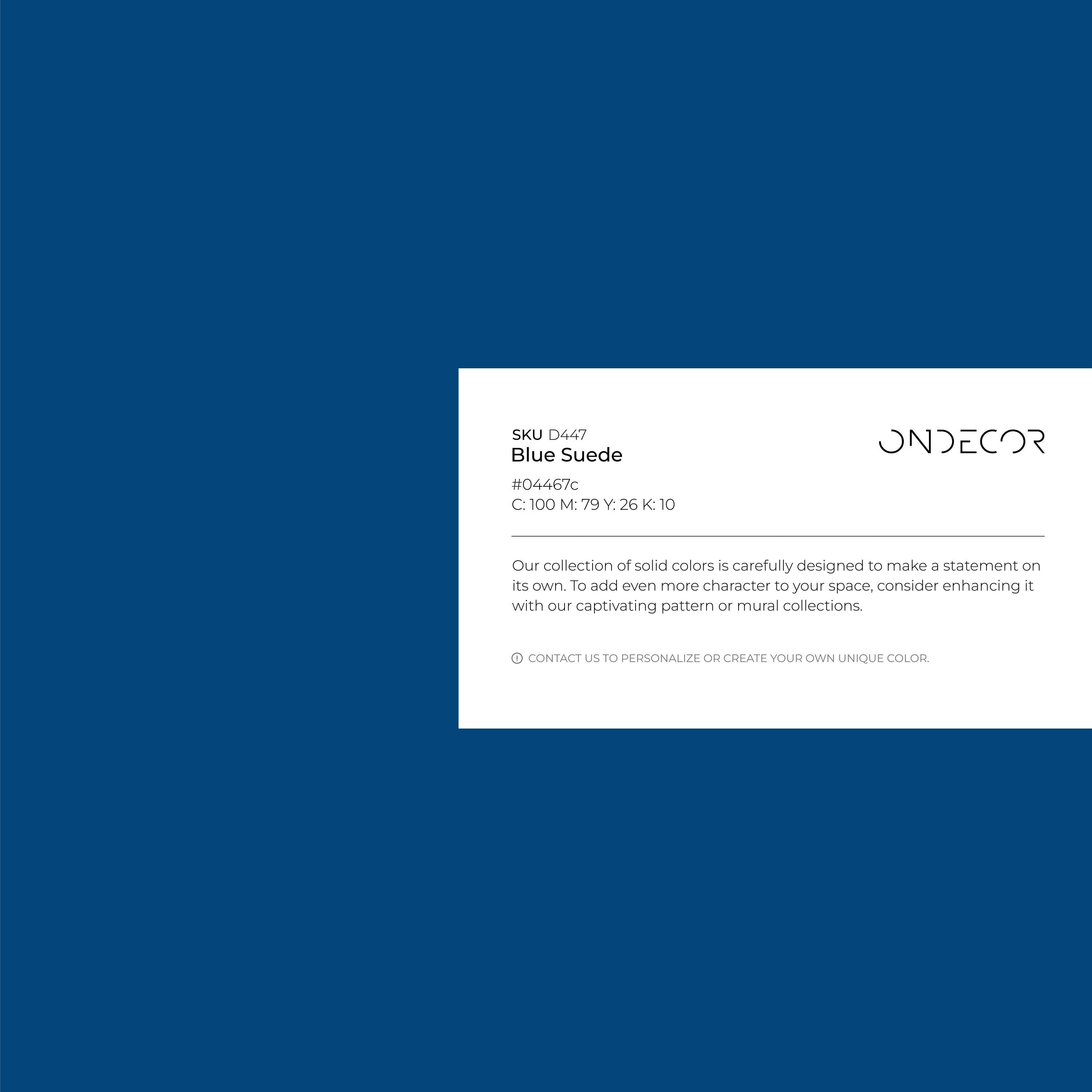 Solid Color Wallpaper With A Suede Texture In Deep Blue - D447