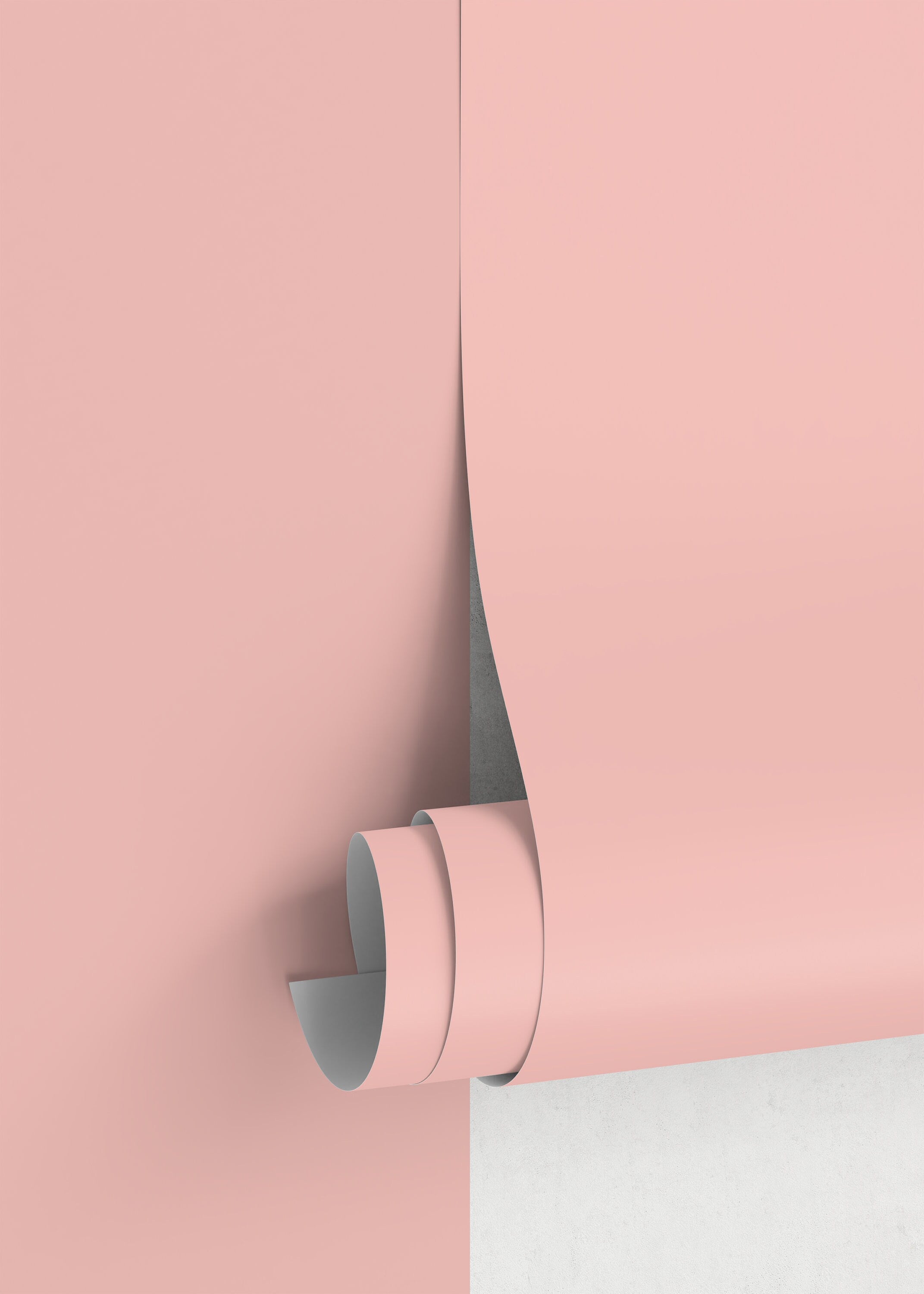 Solid Color Wallpaper With A Minimalist Style In Rosy Pink - D450