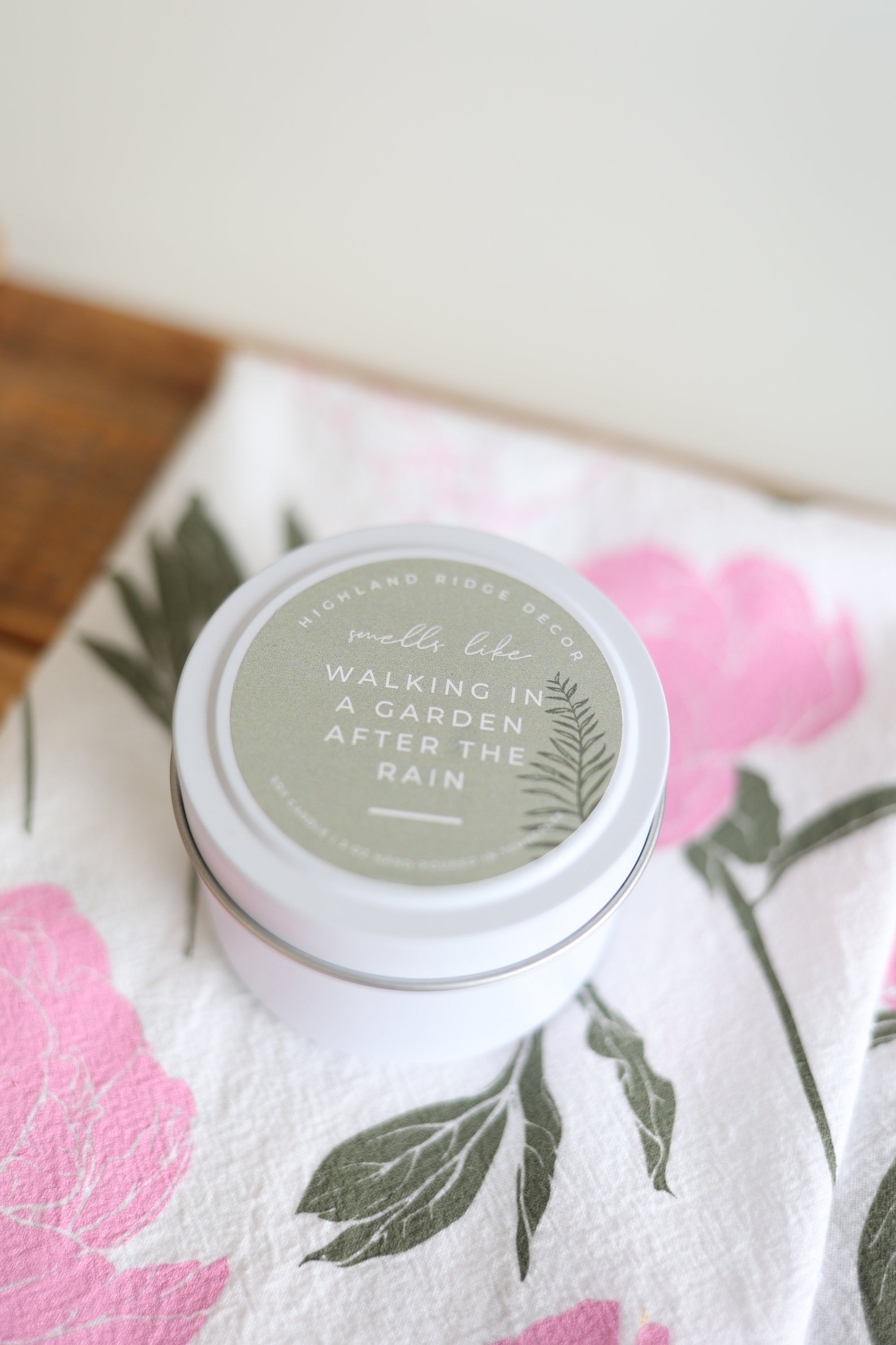 "walking In A Garden After The Rain" Candle Tin