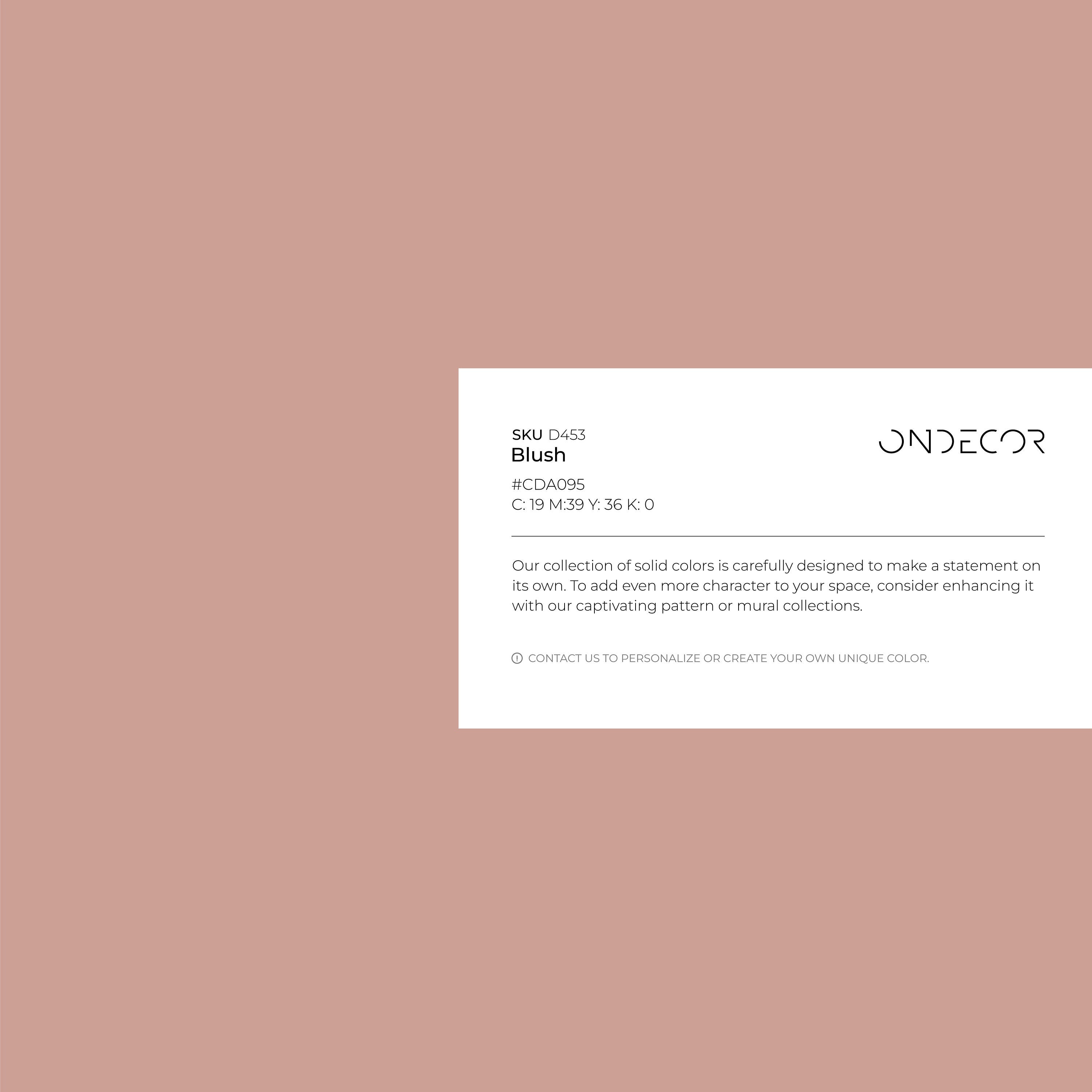 Solid Color Wallpaper With A Minimalist Style In Blush Pink - D453