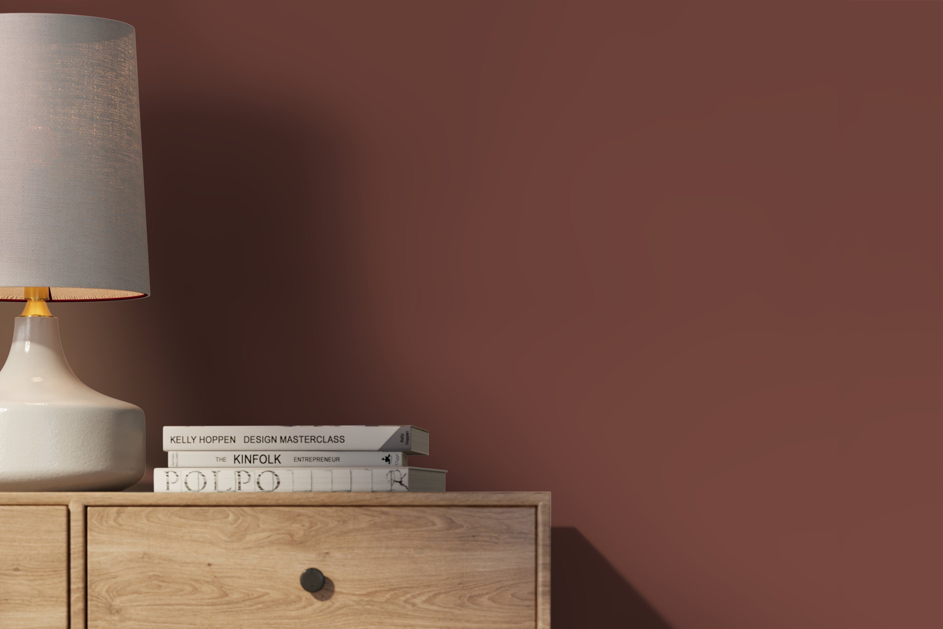 Solid Color Wallpaper With A Deep Earthy Hue In Bole Brown - D464