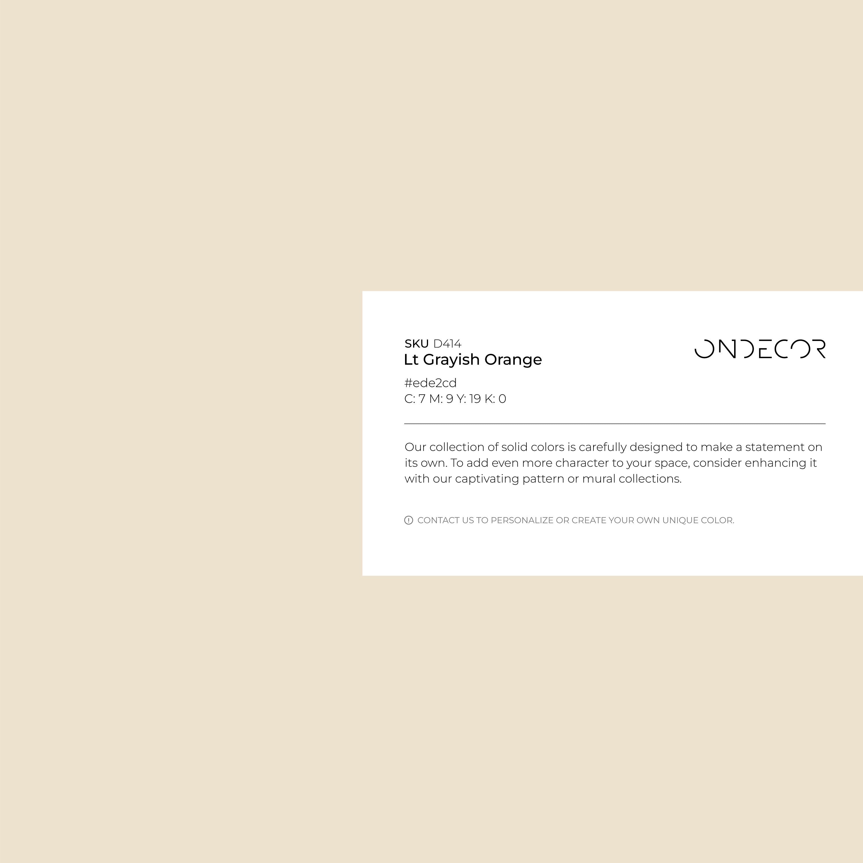 Solid Color Wallpaper In A Muted Grayish Orange - D414