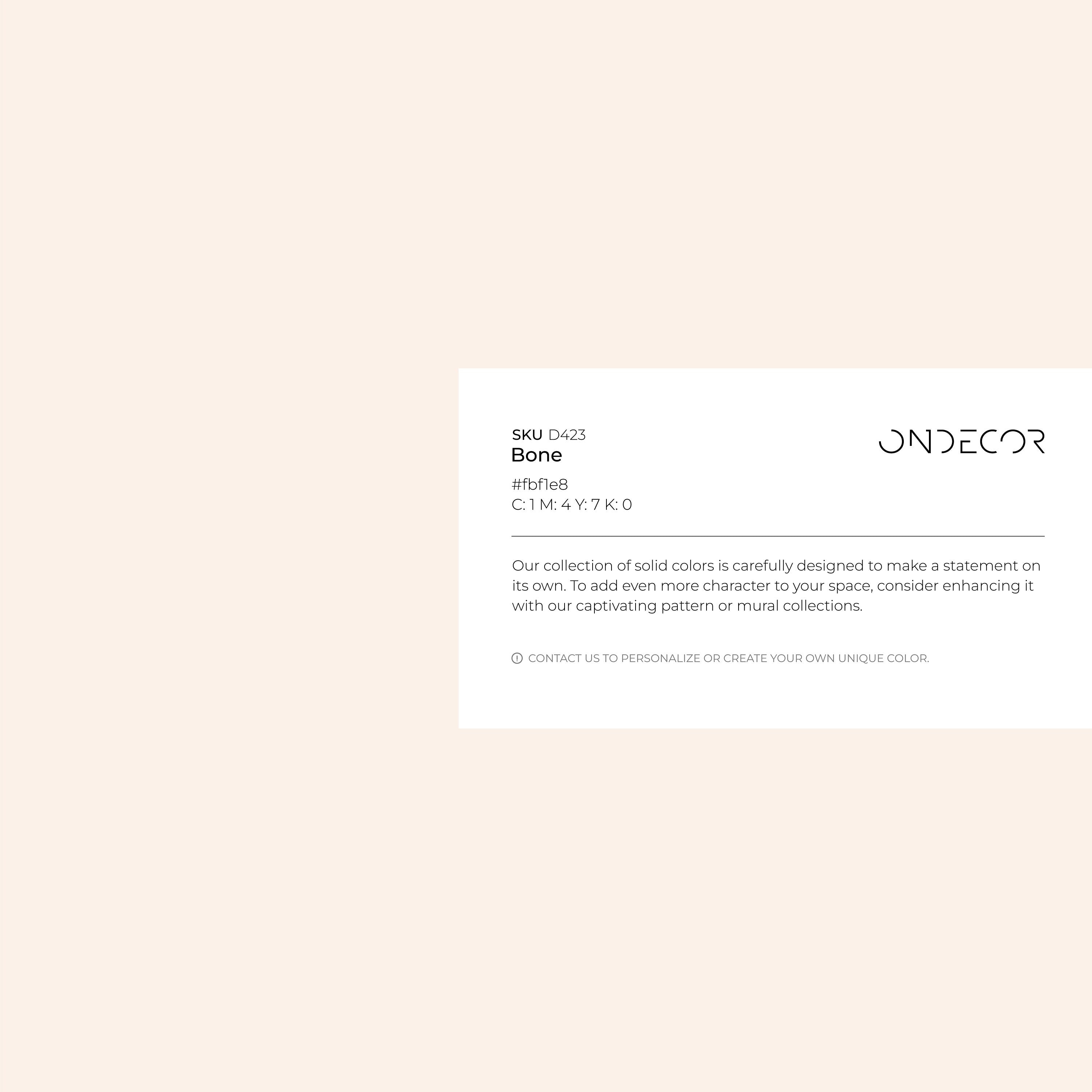 Solid Color Wallpaper With A Minimalist Finish In Cream - D423