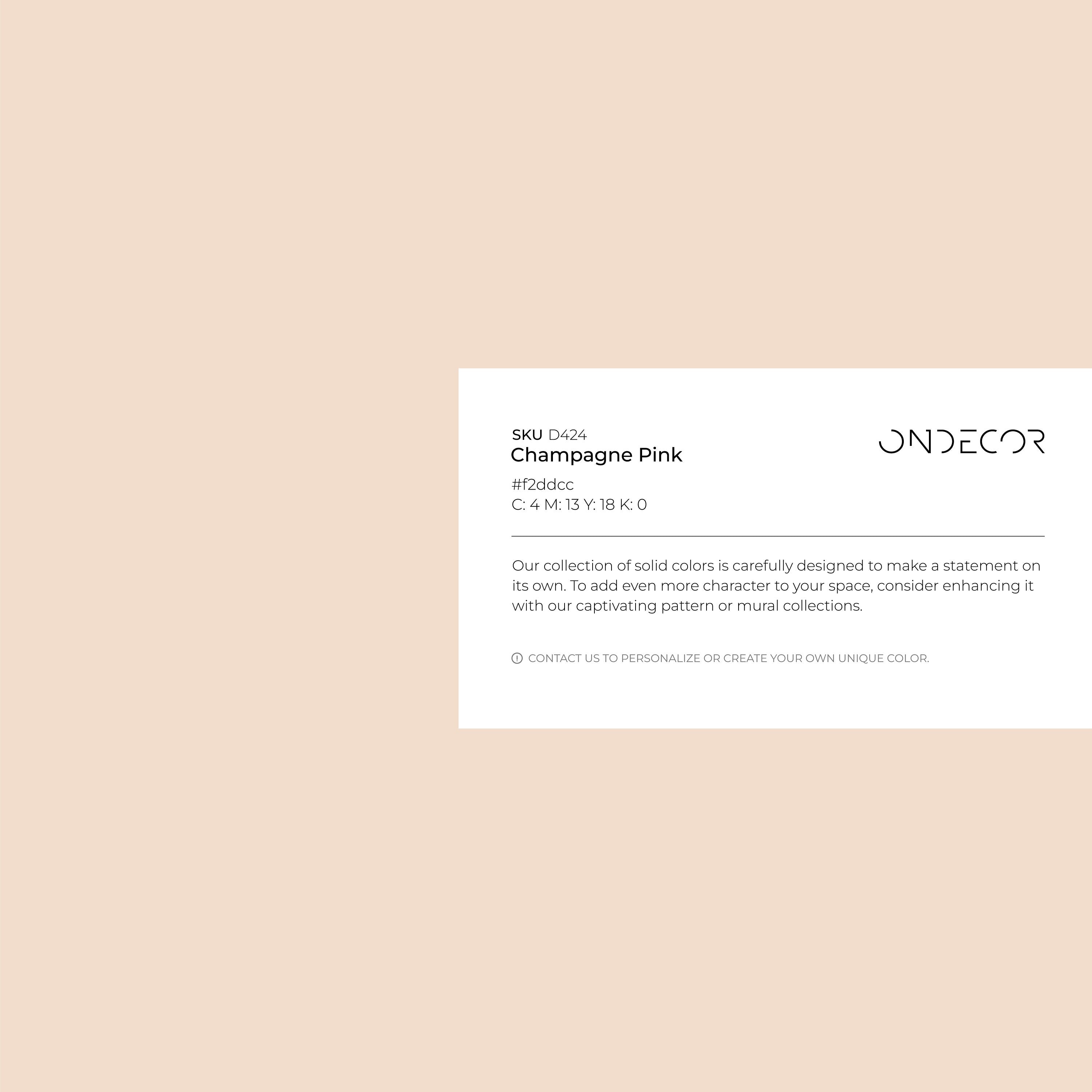 Solid Color Wallpaper With A Minimalist Aesthetic In Champagne Pink - D424