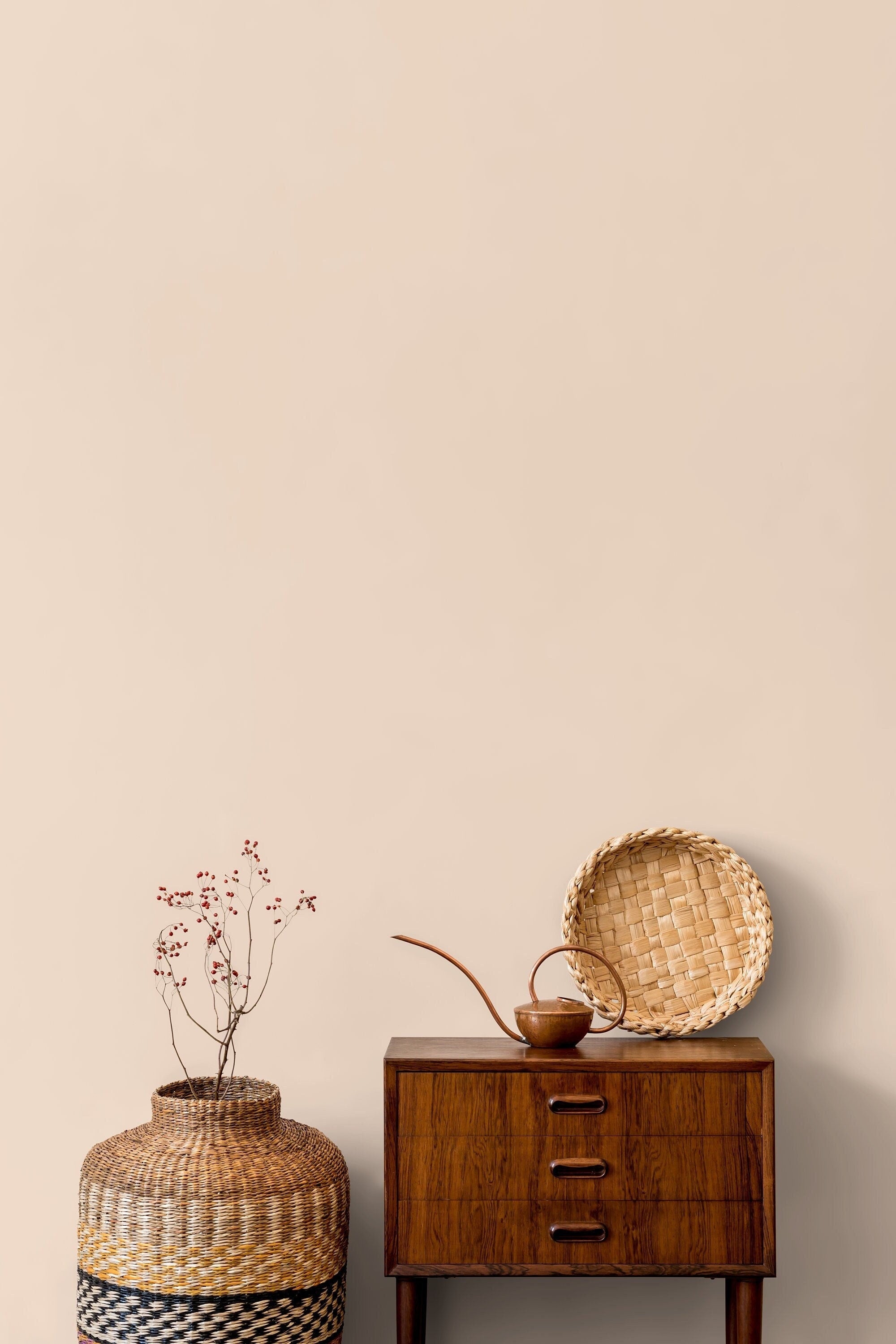 Solid Color Wallpaper With A Minimalist Aesthetic In Champagne Pink - D424