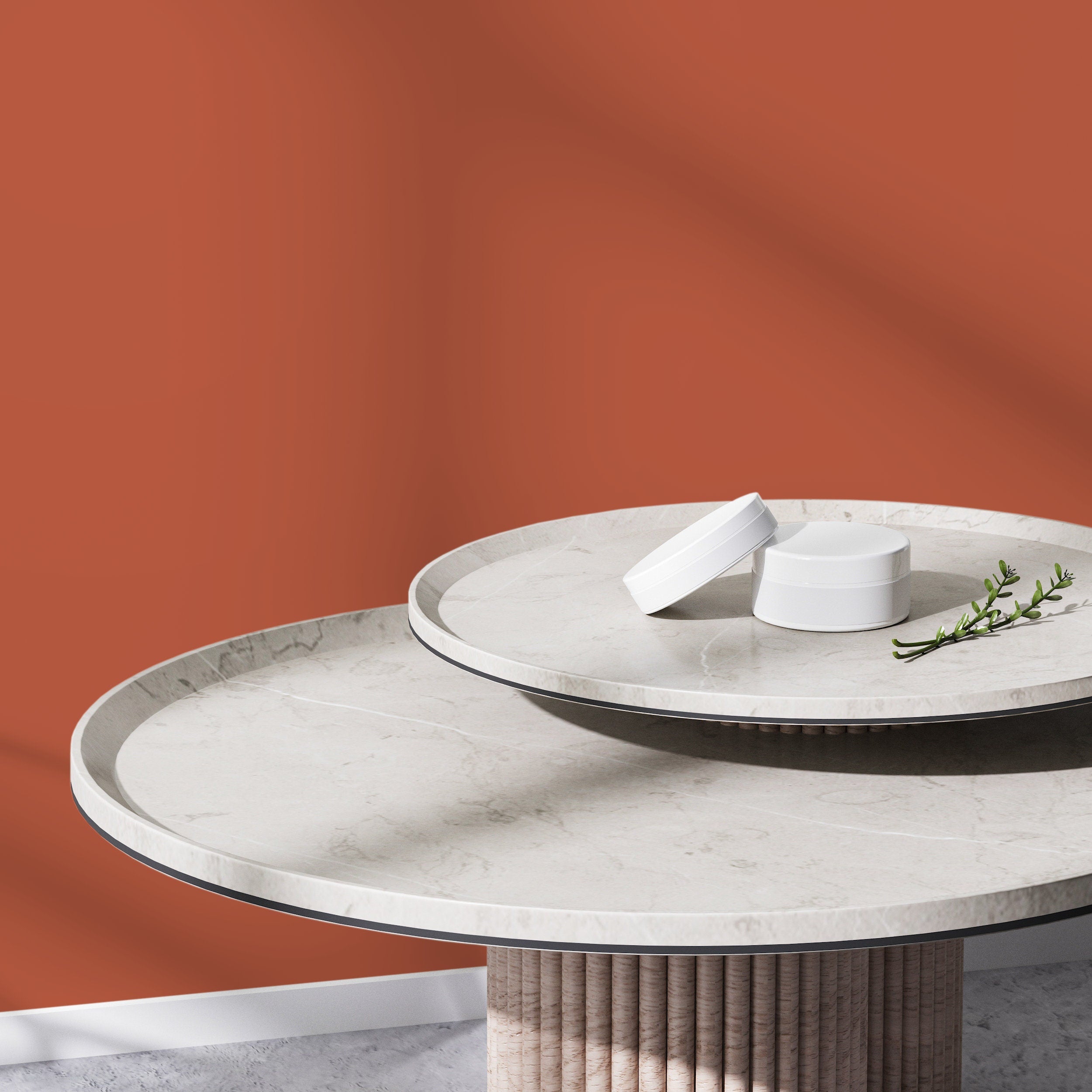 Solid Color Wallpaper With A Warm Terracotta Tone - D427