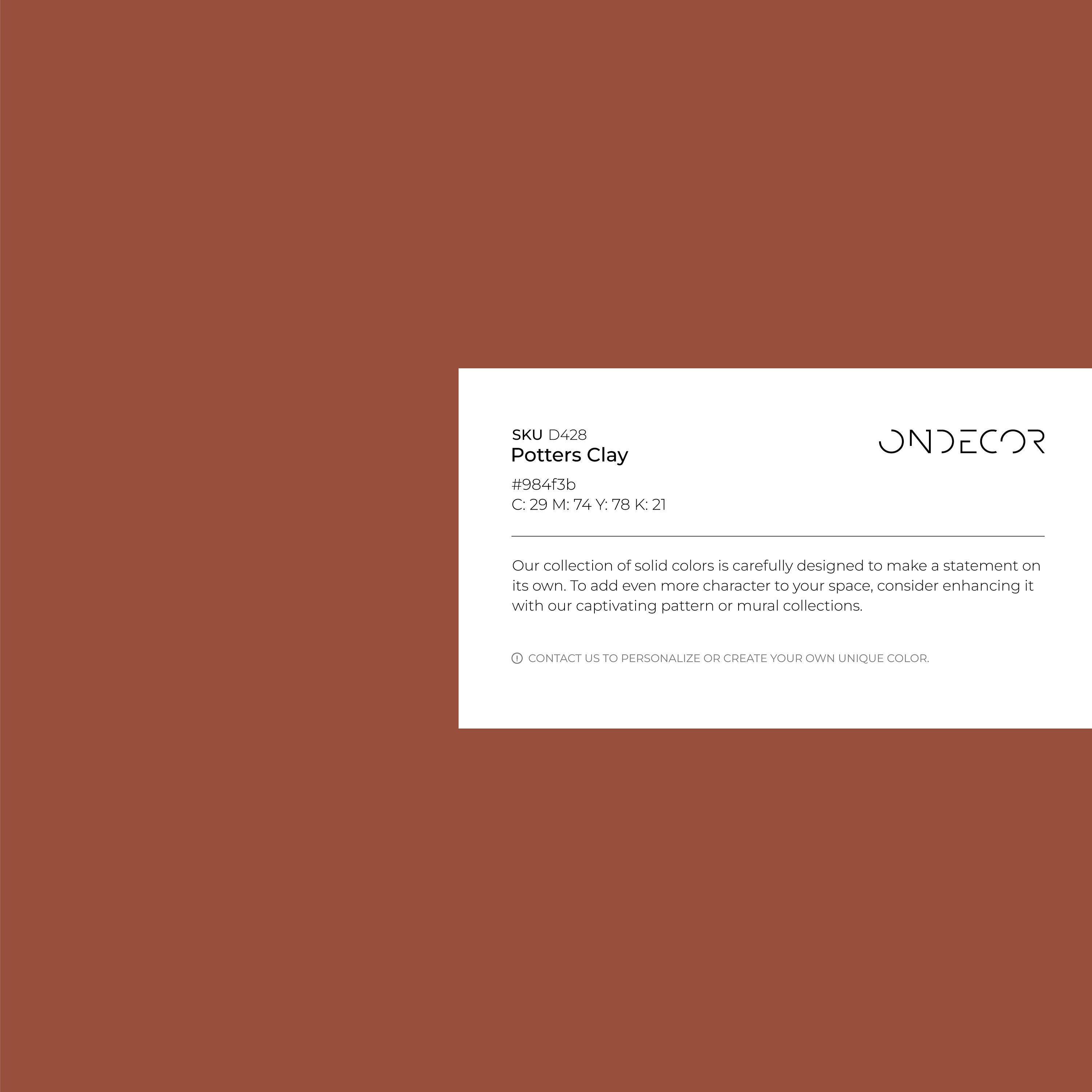 Solid Color Wallpaper In An Earthy Terracotta Hue - D428