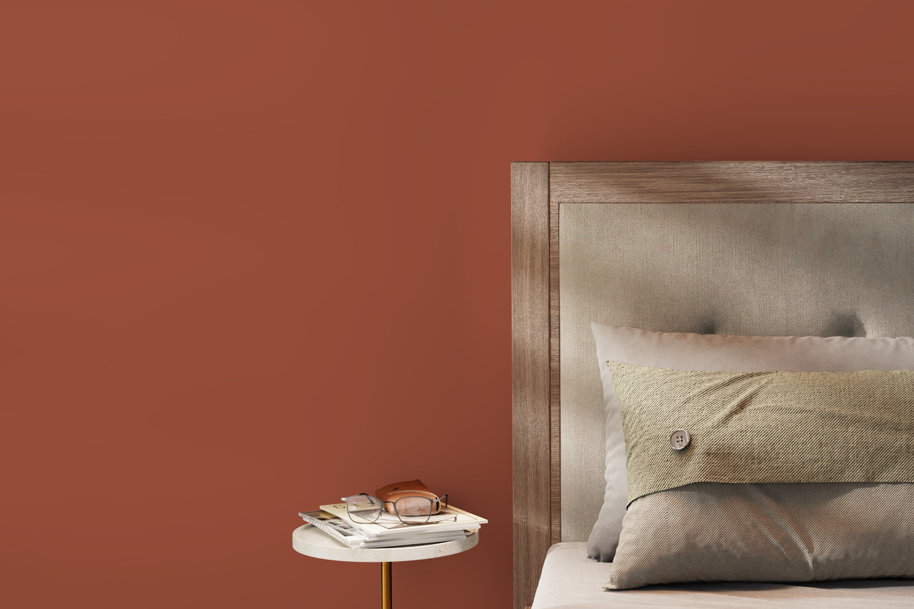 Solid Color Wallpaper In An Earthy Terracotta Hue - D428