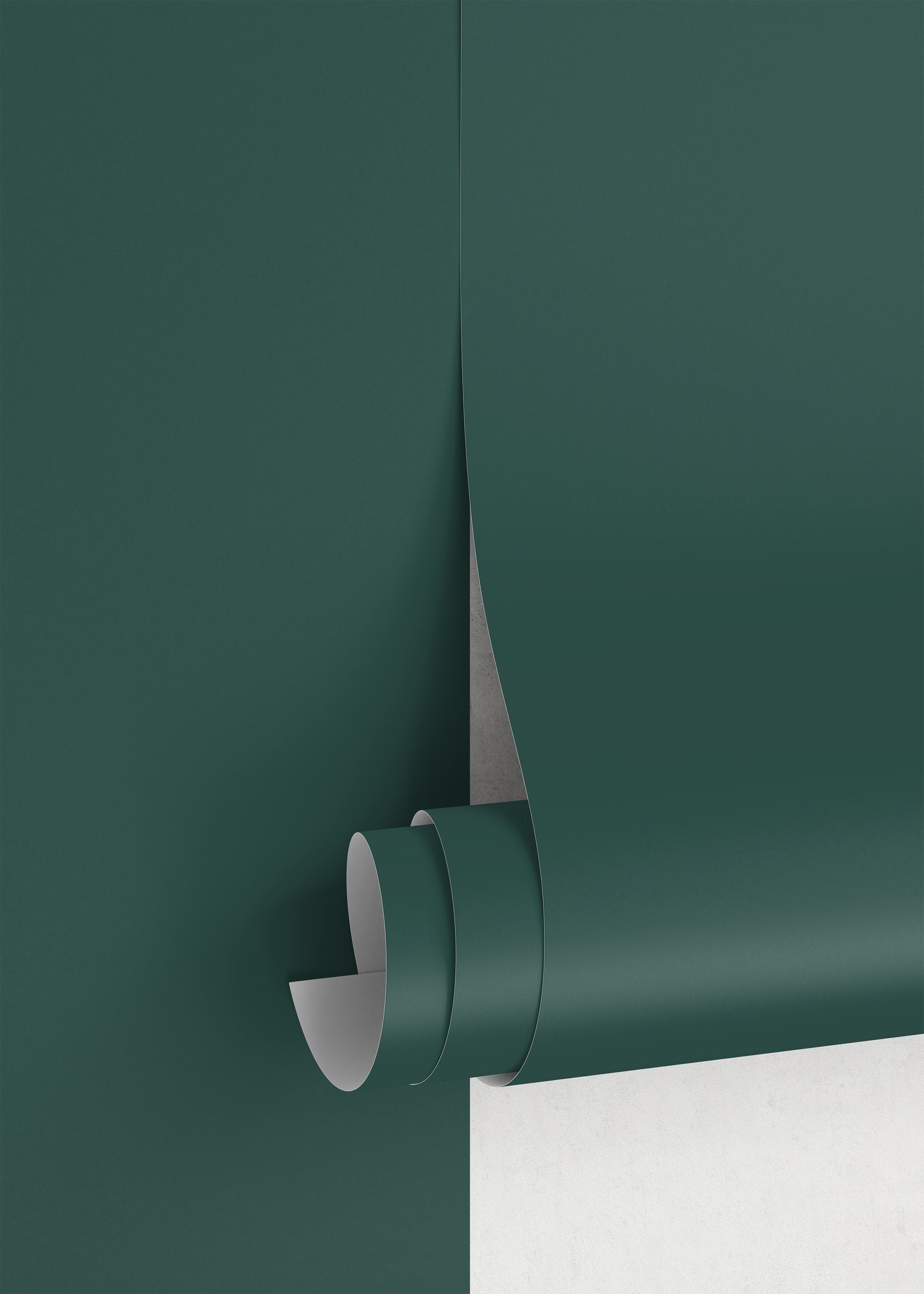 Minimalist Wallpaper With A Solid Field Of Dark Green - D432