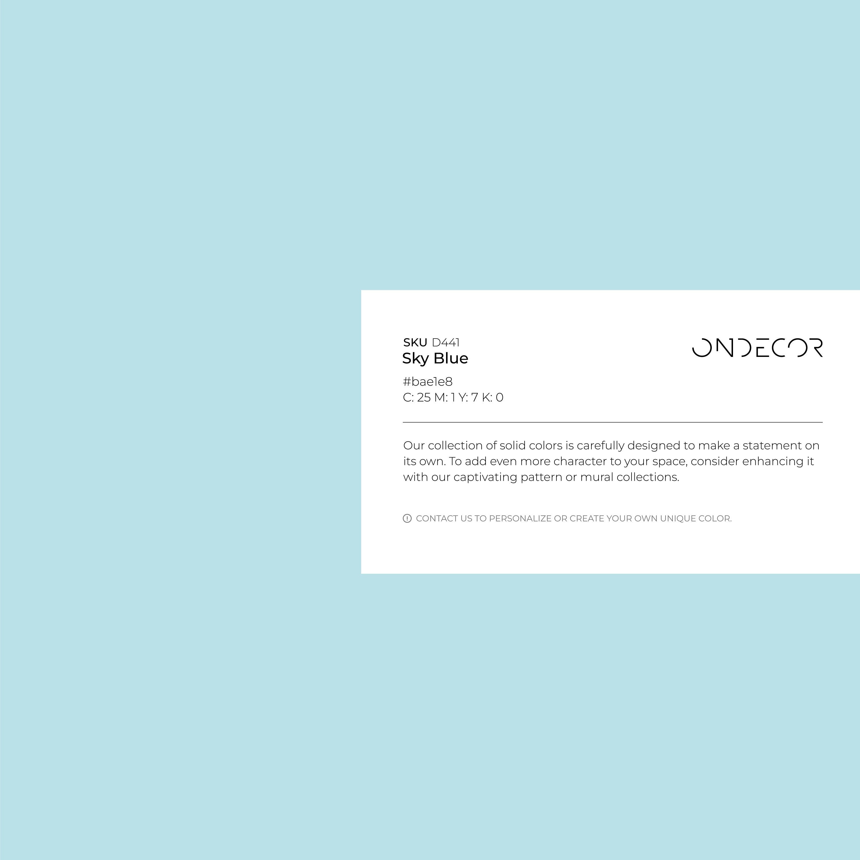 Solid Color Wallpaper In Sky Blue - D441