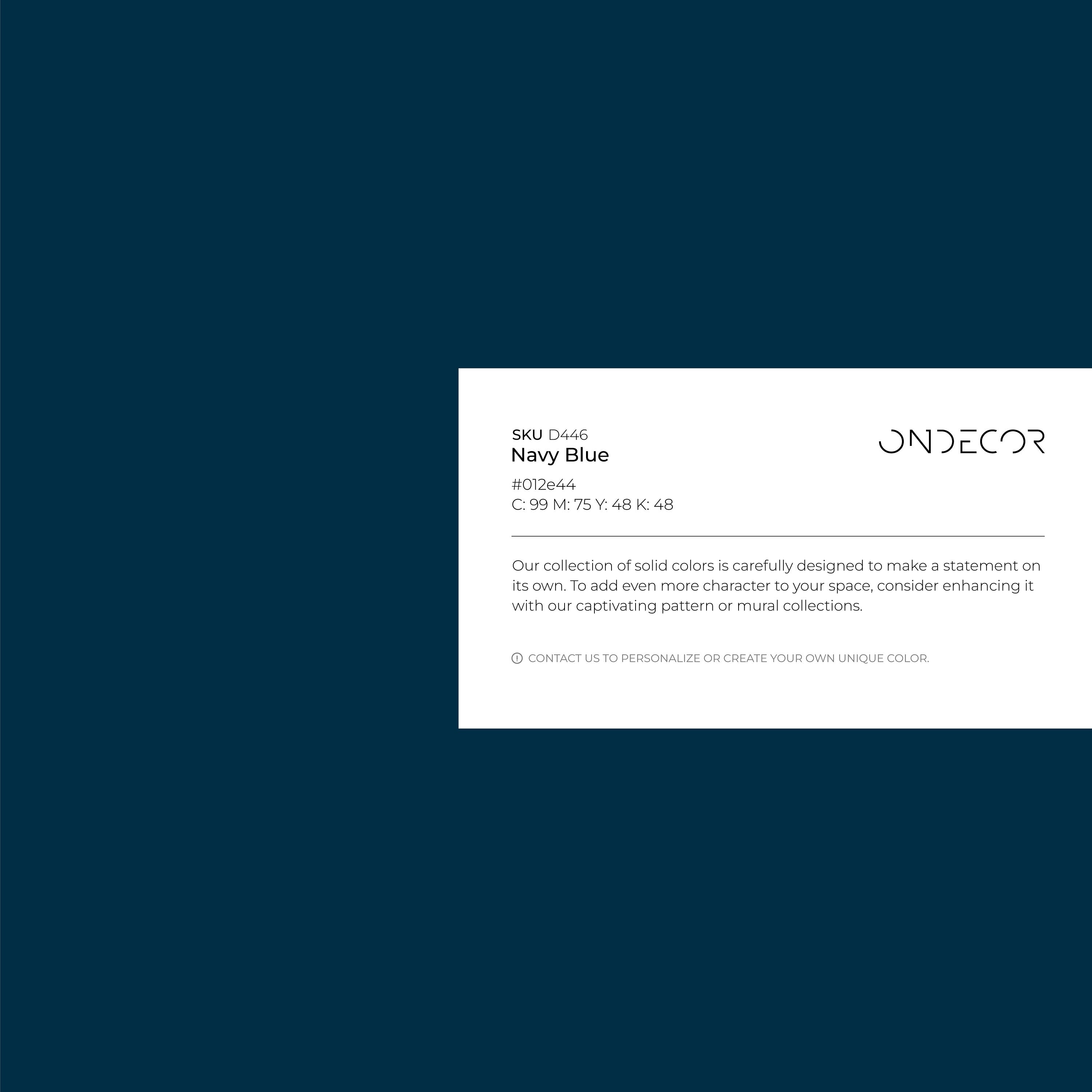 Solid Color Wallpaper With A Minimalist Aesthetic In Navy Blue - D446