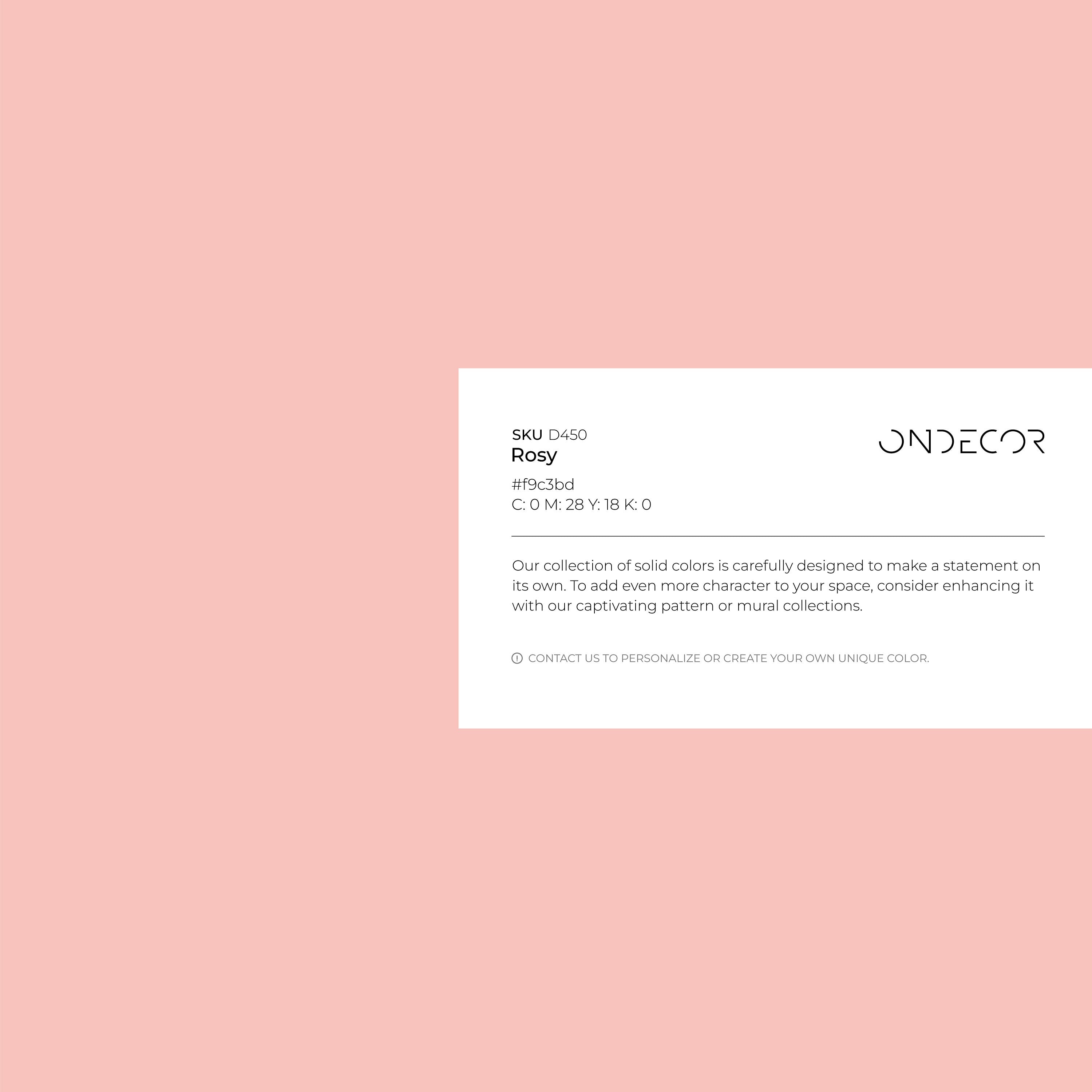 Solid Color Wallpaper With A Minimalist Style In Rosy Pink - D450