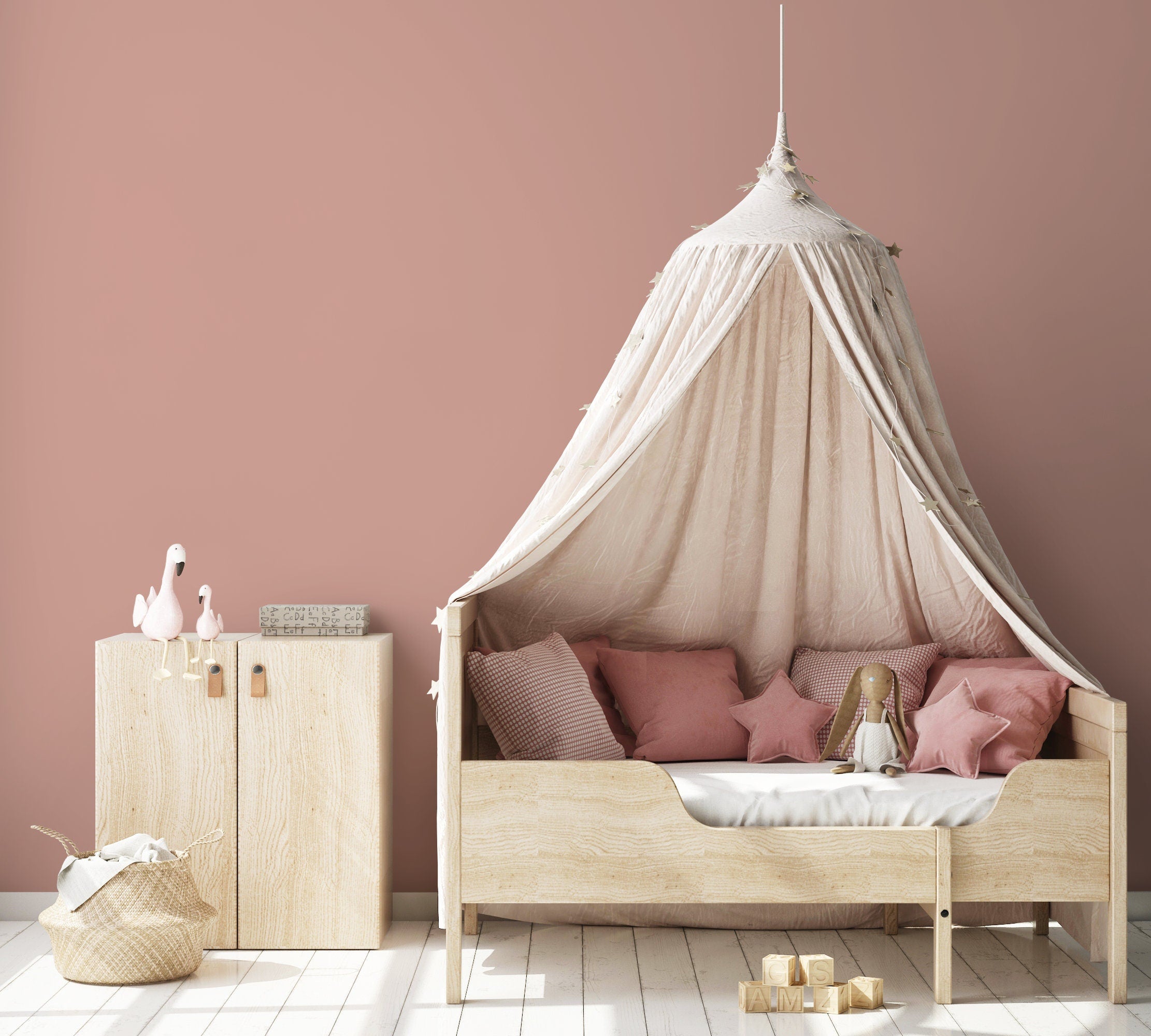 Solid Color Wallpaper With A Minimalist Style In Blush Pink - D453