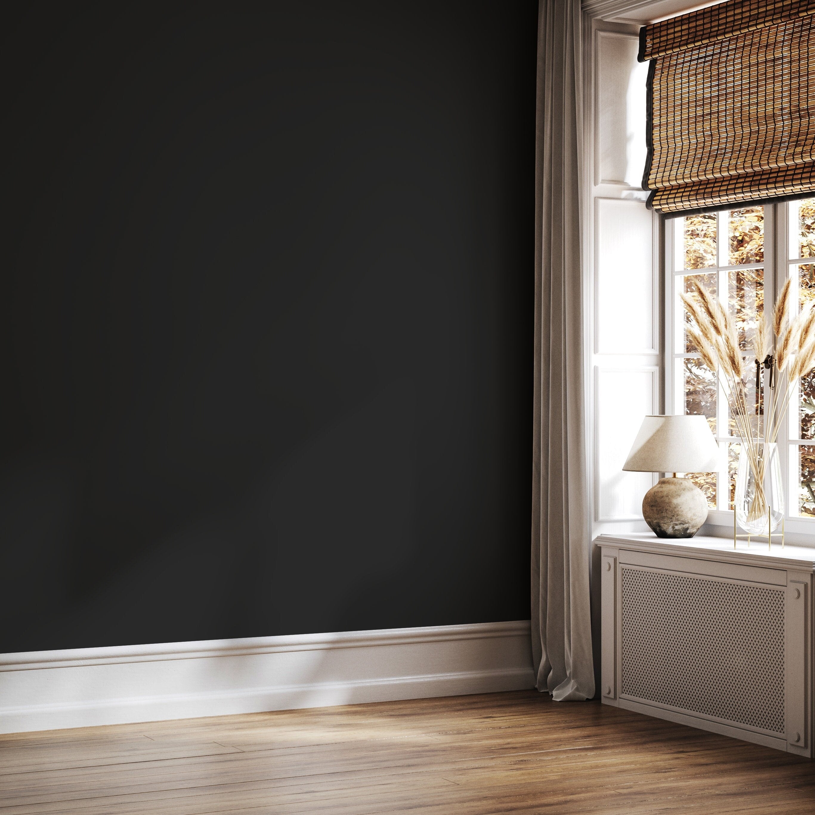 Solid Color Wallpaper In Timeless Charleston Gray For A Minimalist Look - D466