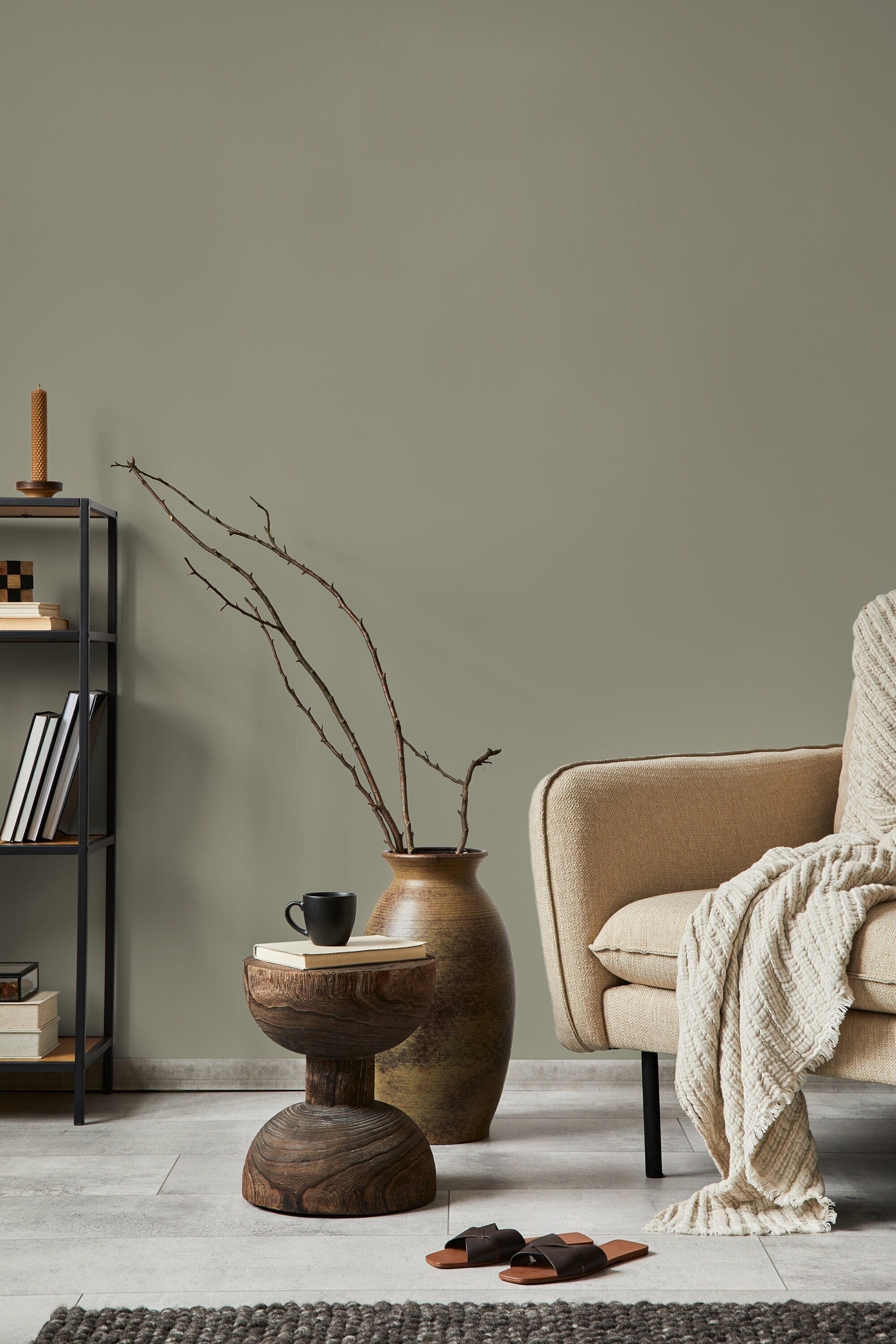 Solid Color Wallpaper Featuring A Muted Philippine Gray - D471