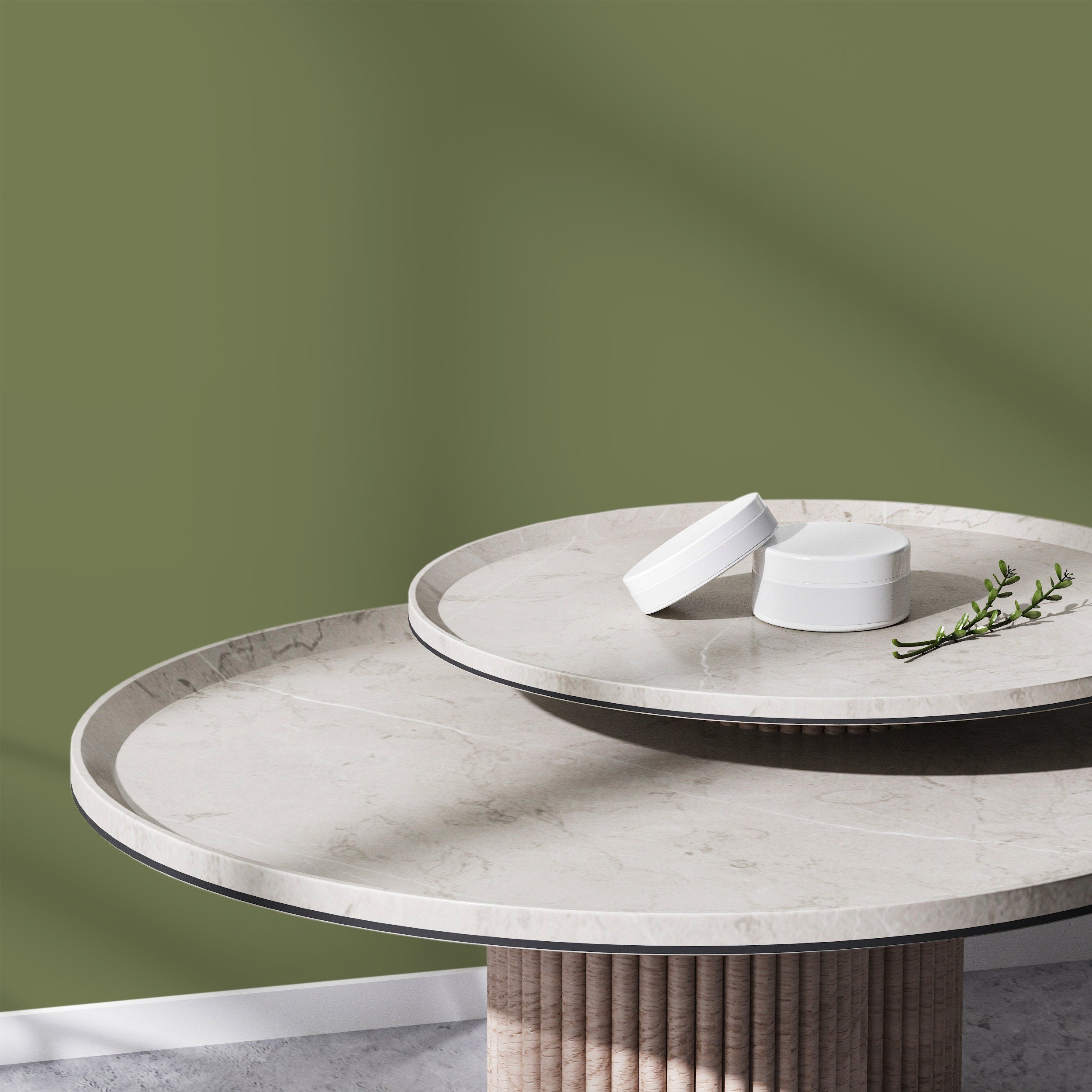 Solid Color Wallpaper In An Earthy Sage Green - D474