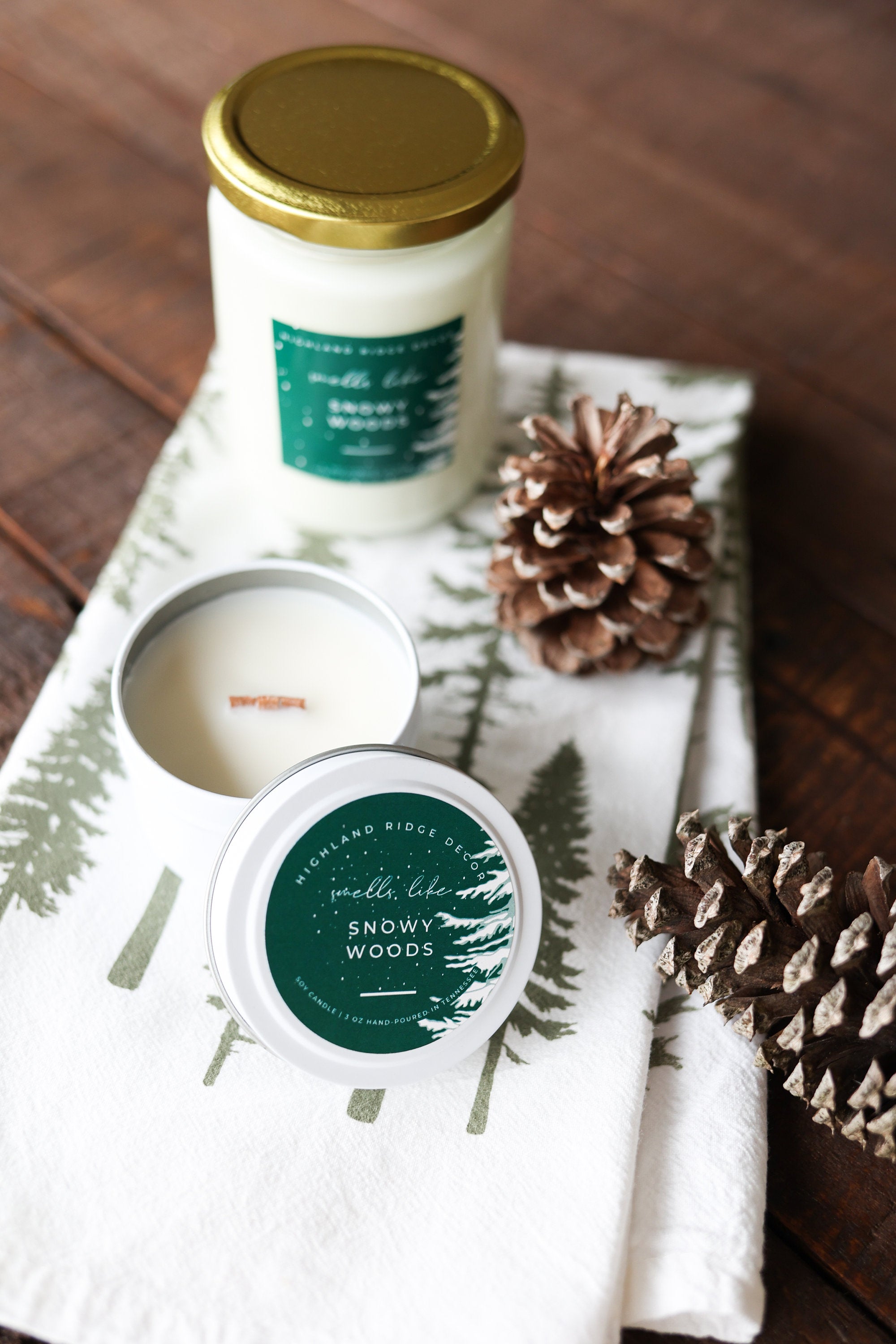 "snowy Woods" Candle Tin