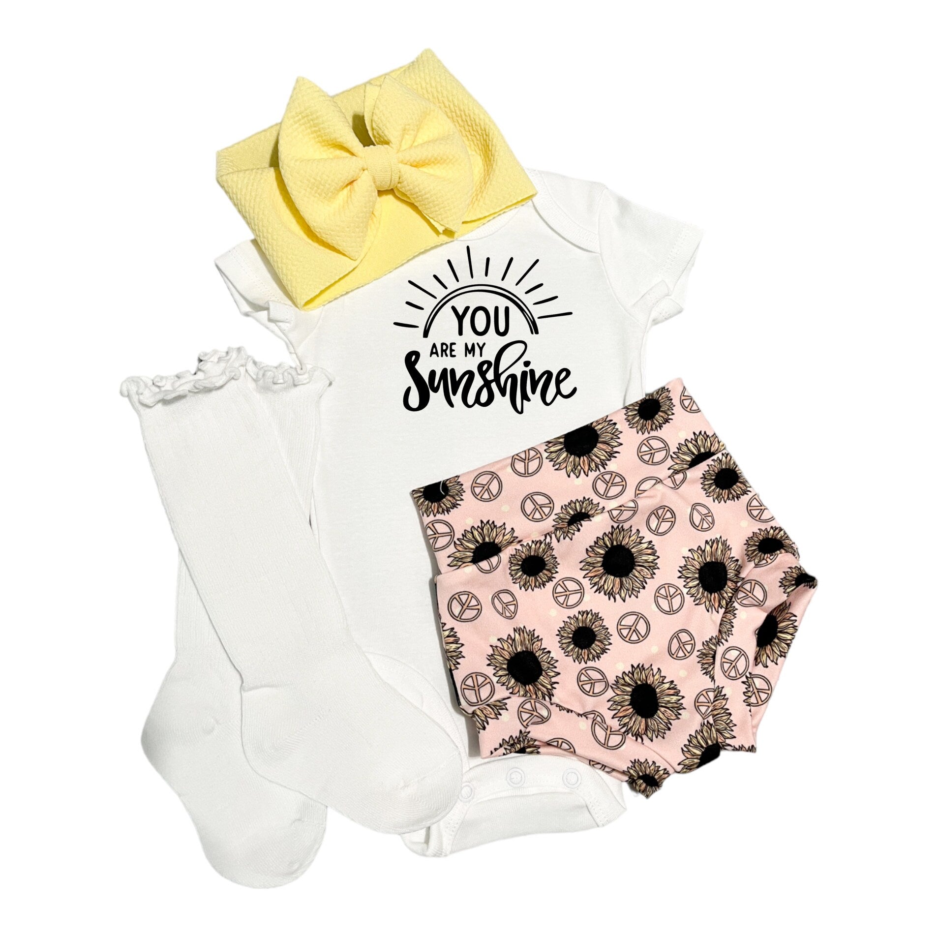 You Are My Sunshine Baby Bummies Set