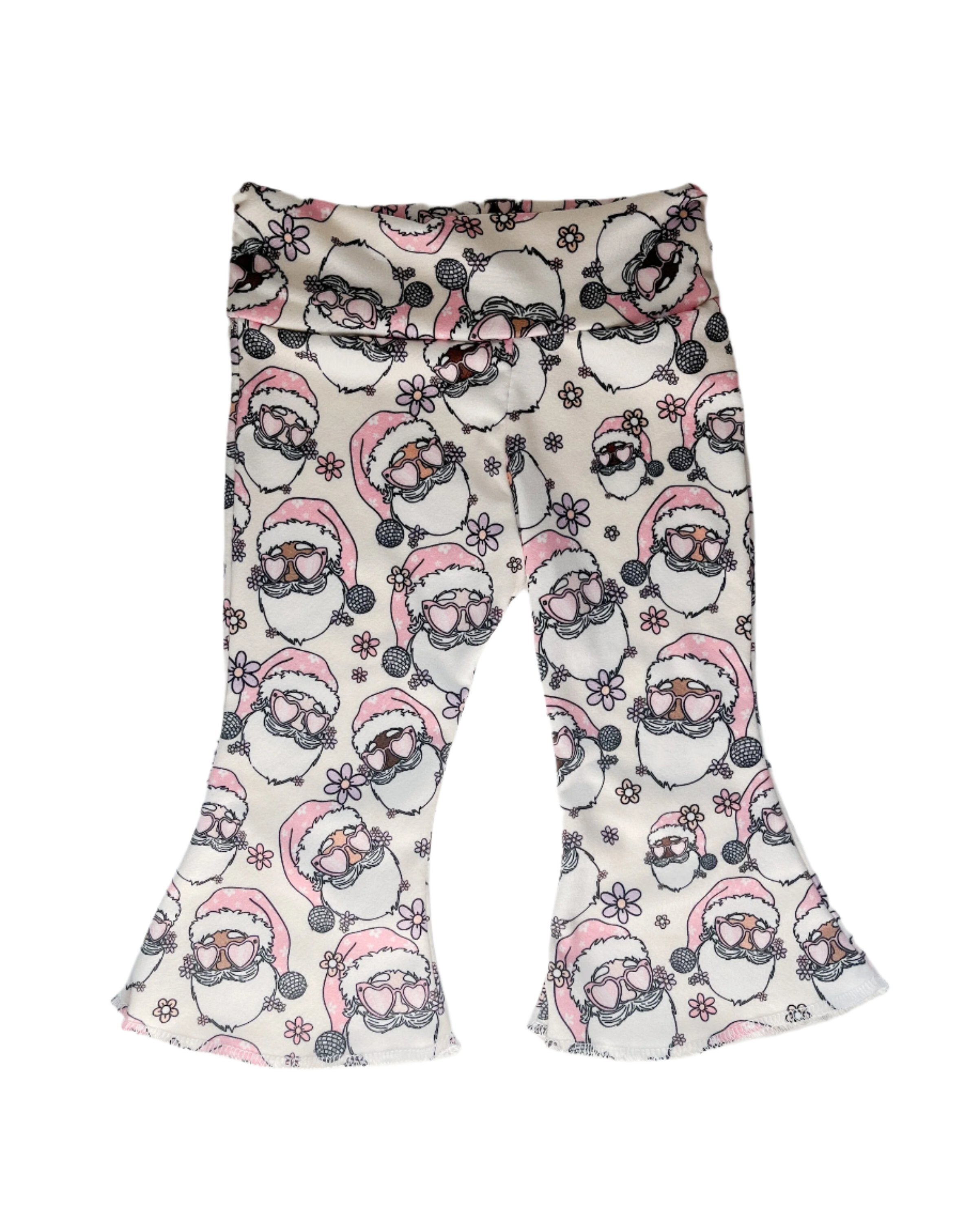 Disco Santa Christmas Baby Bell Bottom Outfit