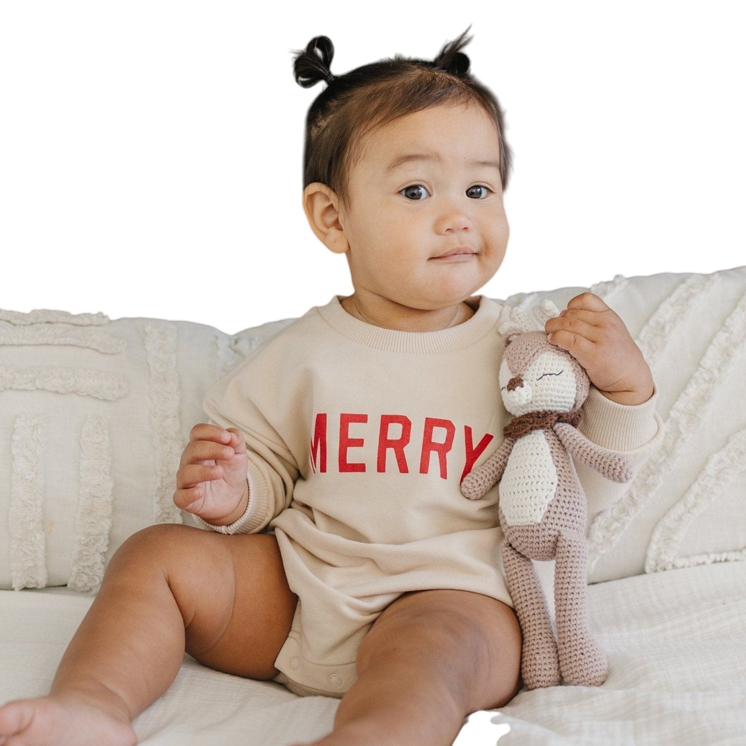 Merry Organic Cotton Sweatshirt Romper