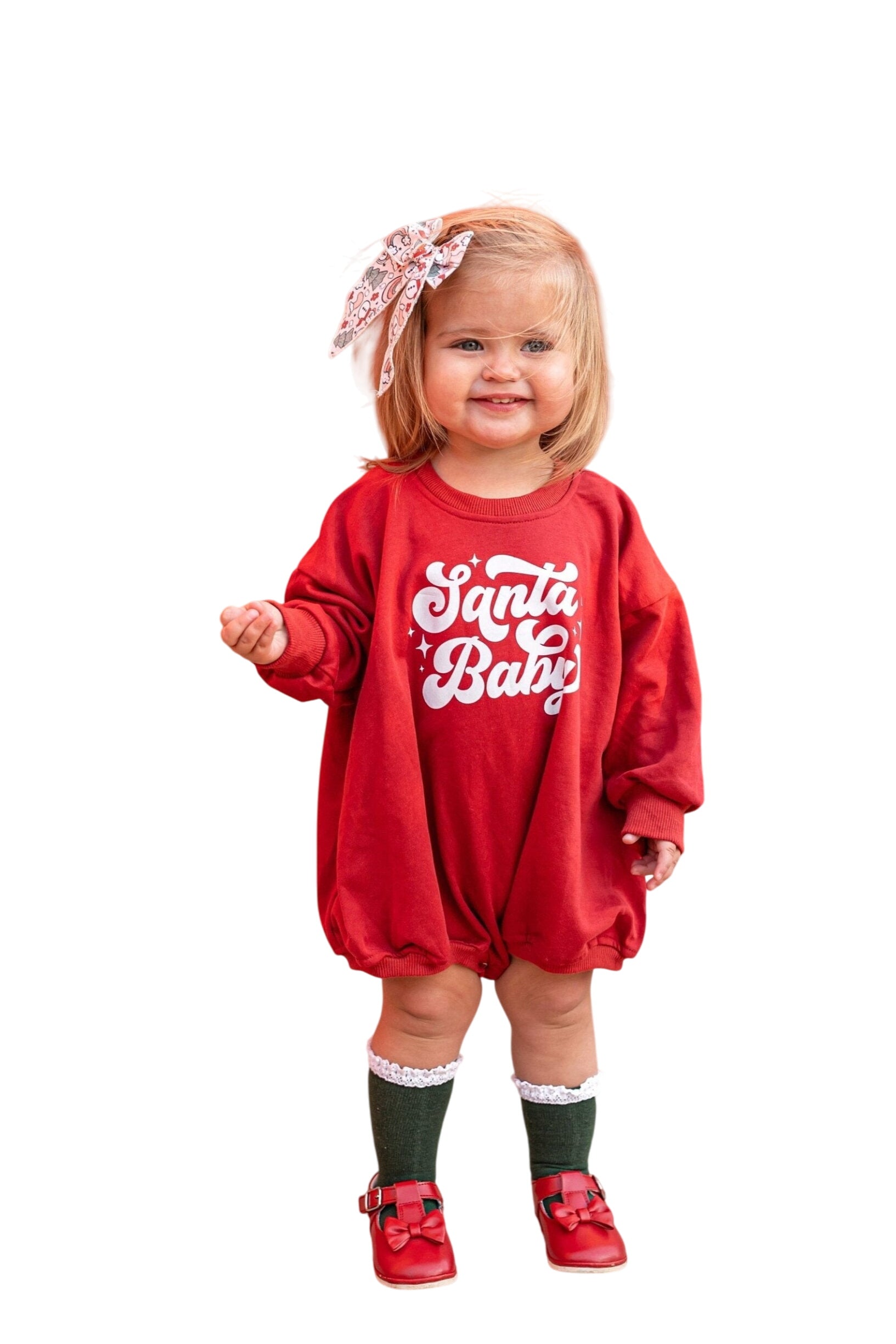 Santa Baby Sweatshirt Romper
