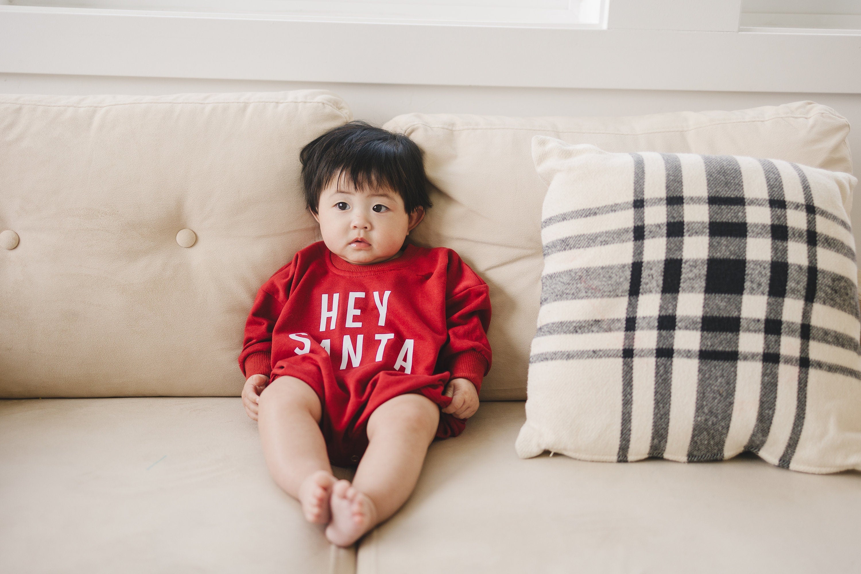 Hey Santa Sweatshirt Romper