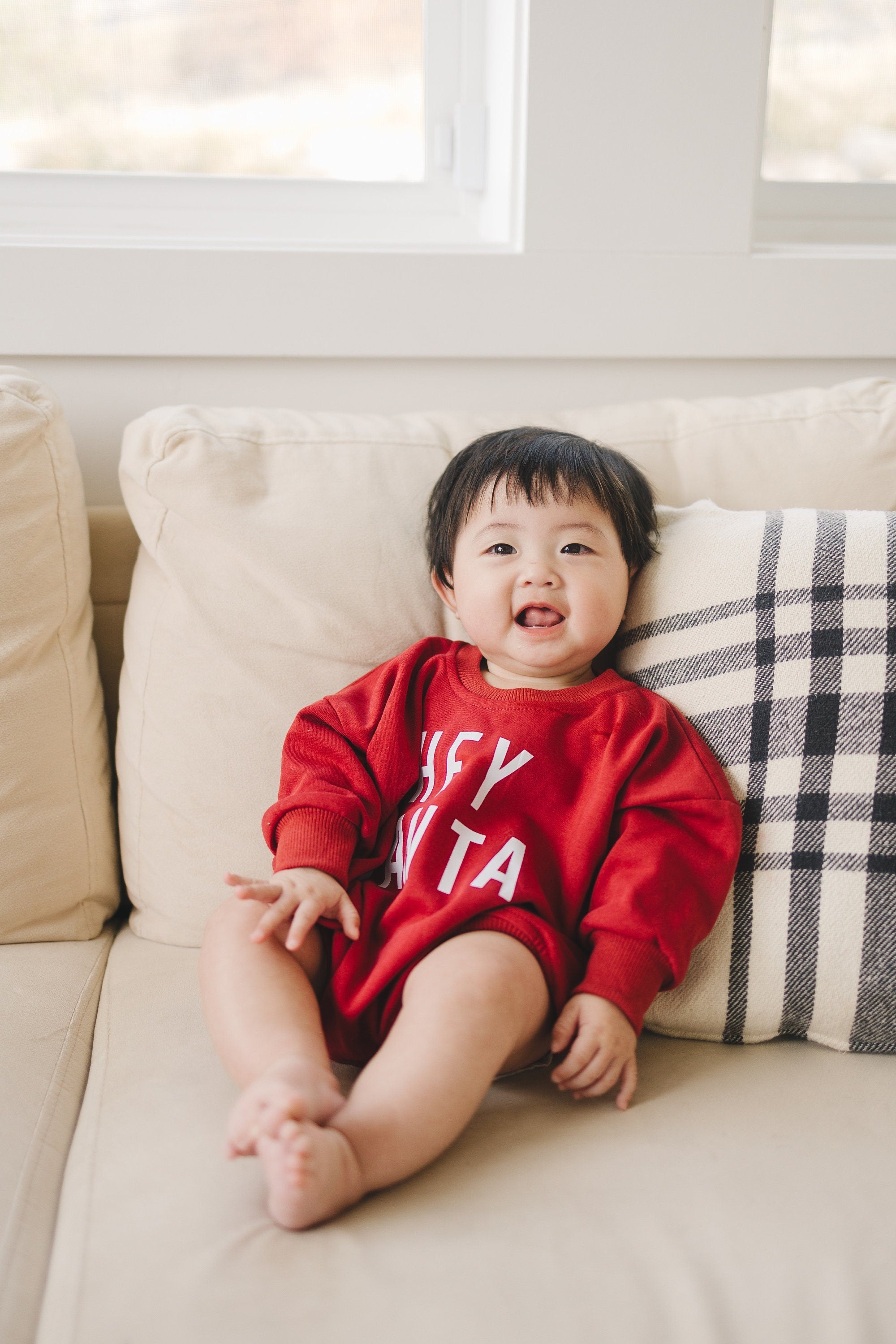 Hey Santa Sweatshirt Romper