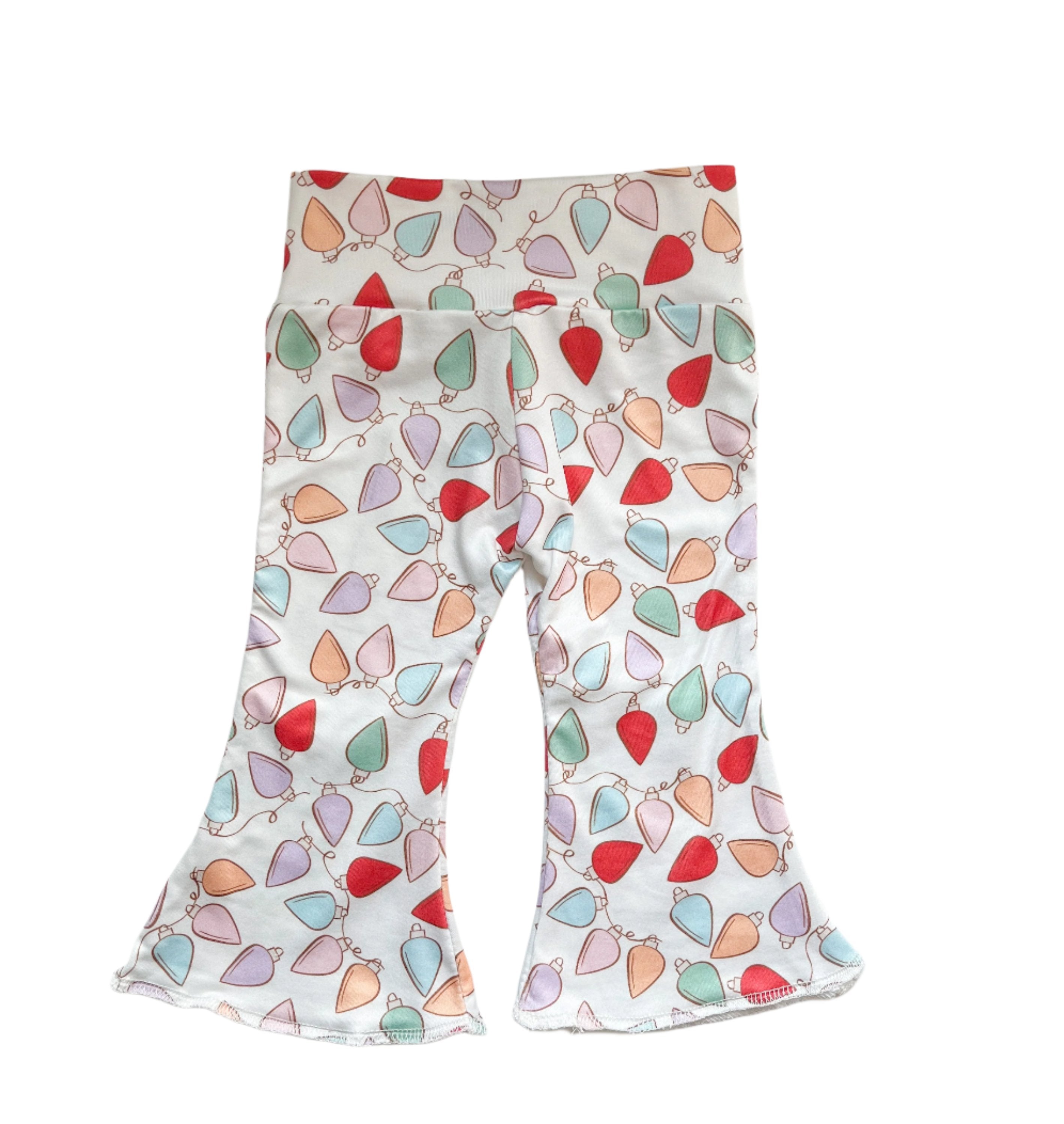Merry & Bright Christmas Lights Bell Bottom Outfit