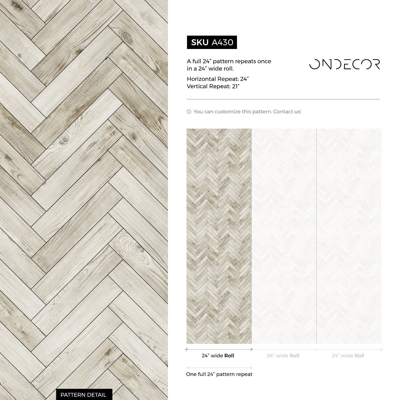 Wood Wallpaper With A Modern Herringbone Motif In Beige And Brown - A430