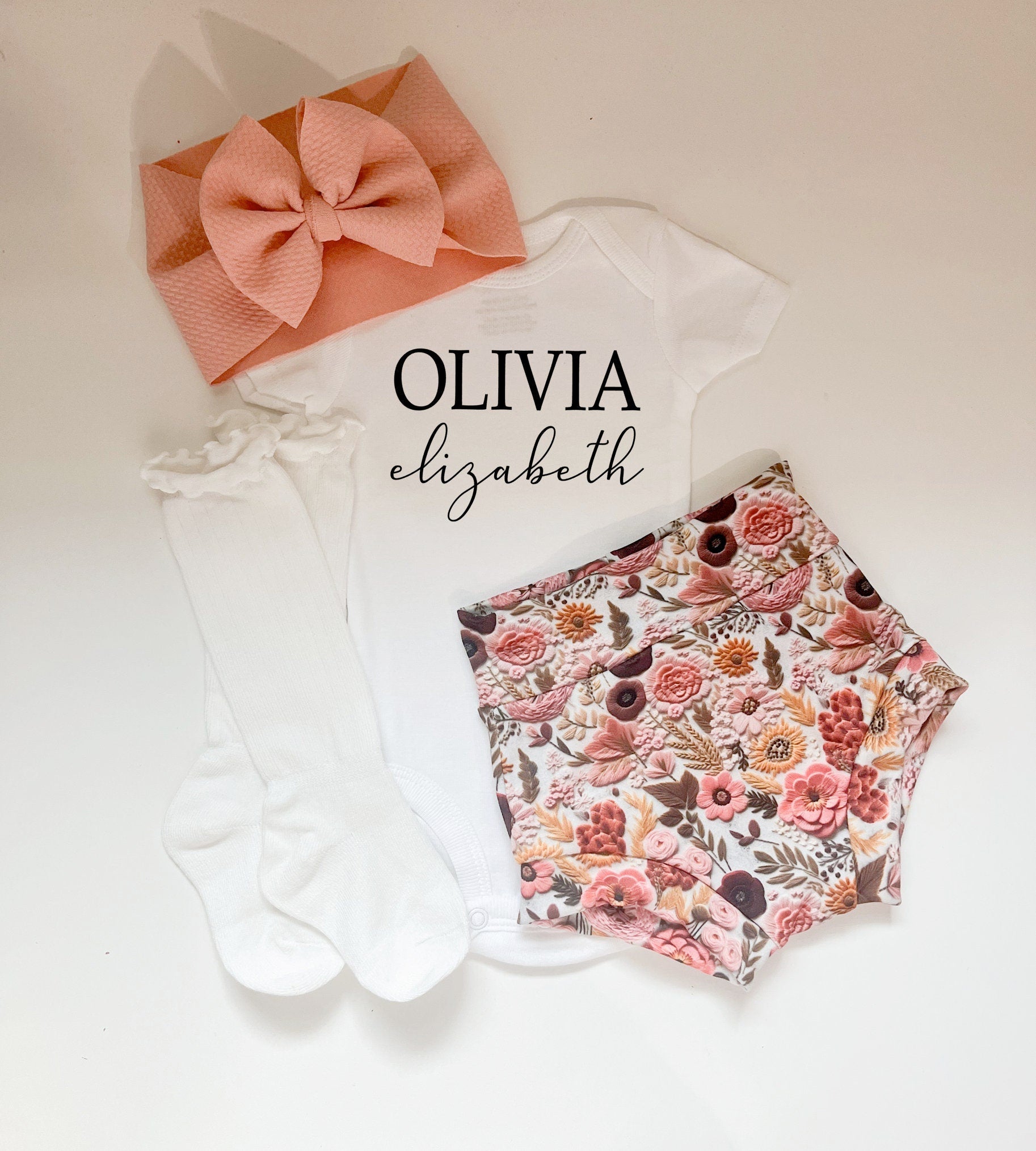 Embroidery Inspired Floral Bummies
