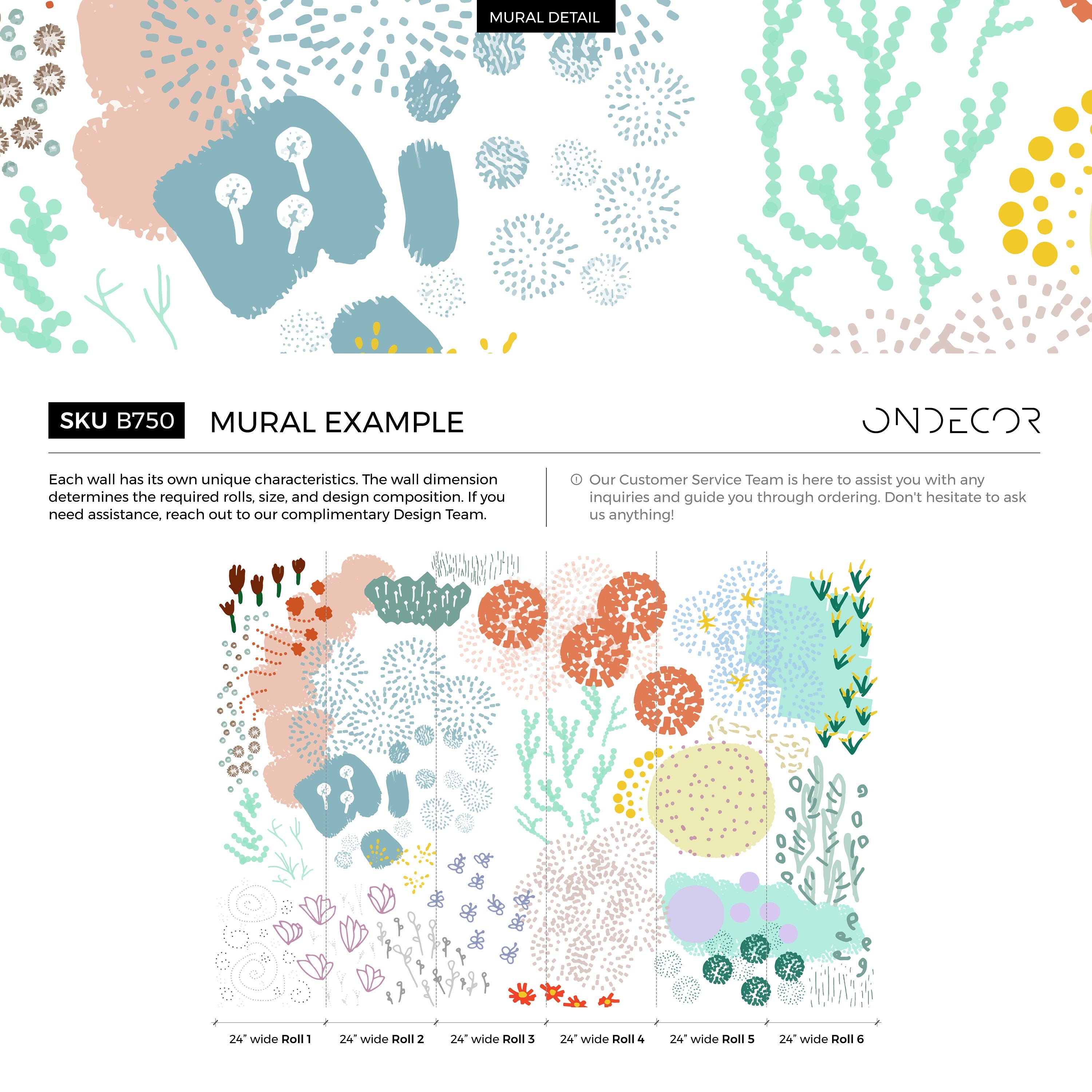 Abstract Wallpaper With Playful Doodles In Blue, Pink, And Green - B750