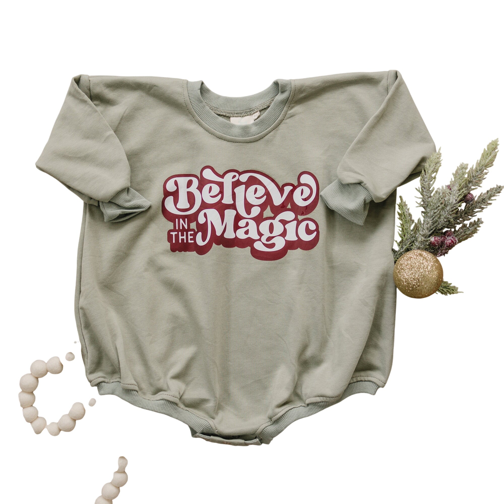Believe In The Magic Christmas Sweatshirt Romper