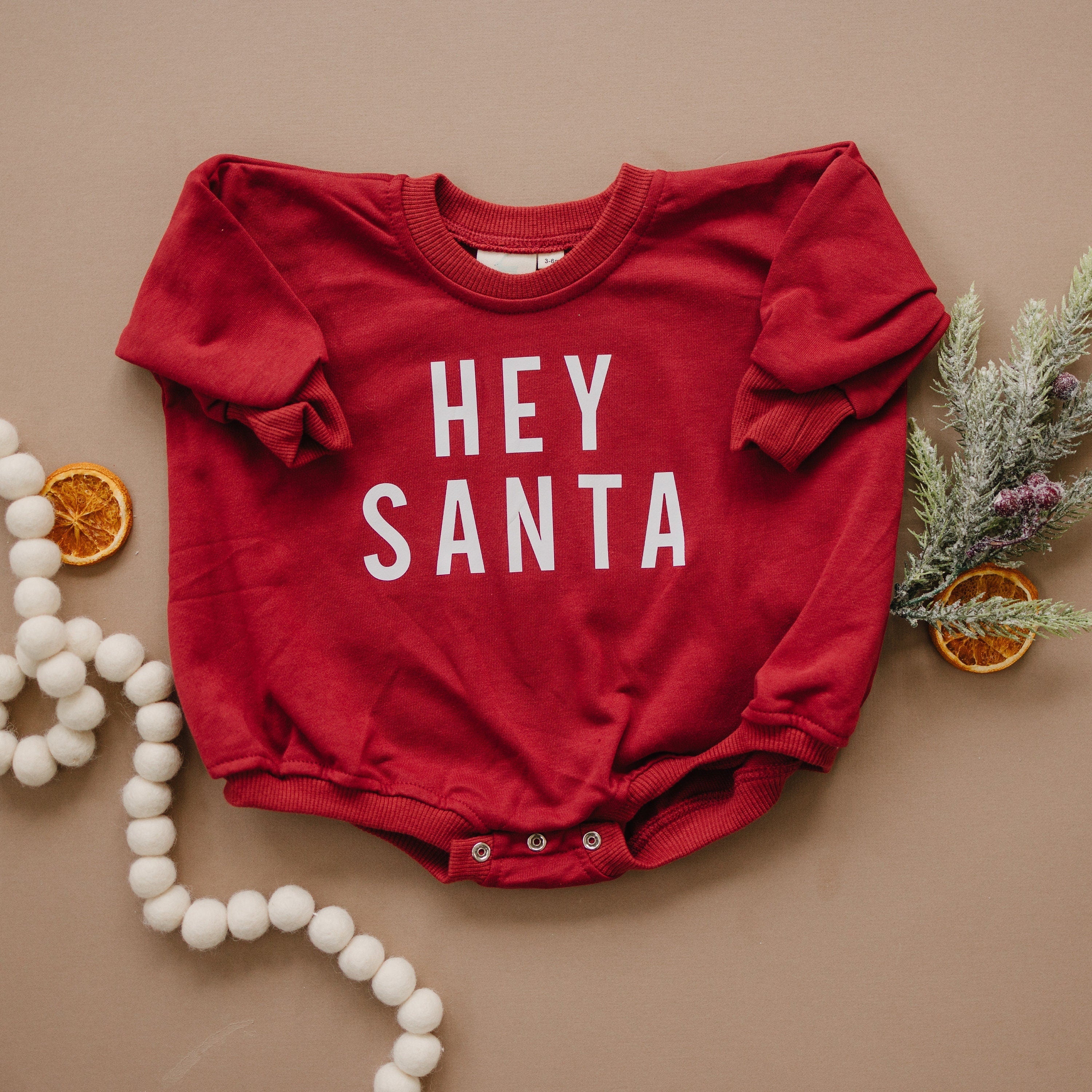 Hey Santa Sweatshirt Romper