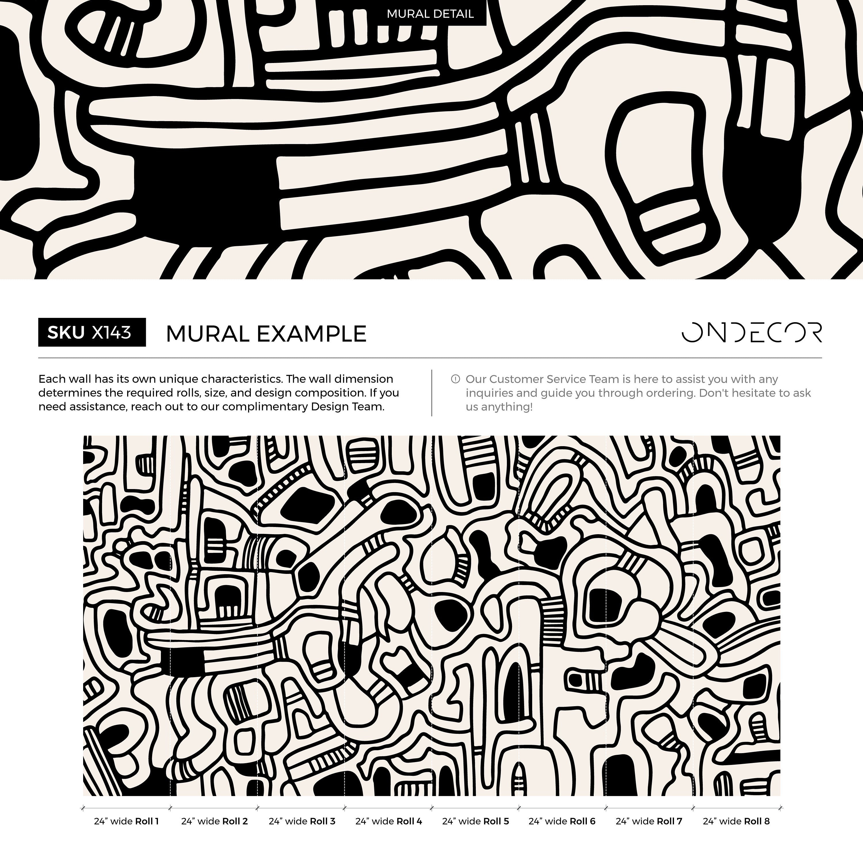 Abstract Wallpaper With Bold Graphic Lines In Black And Light Gray - X143