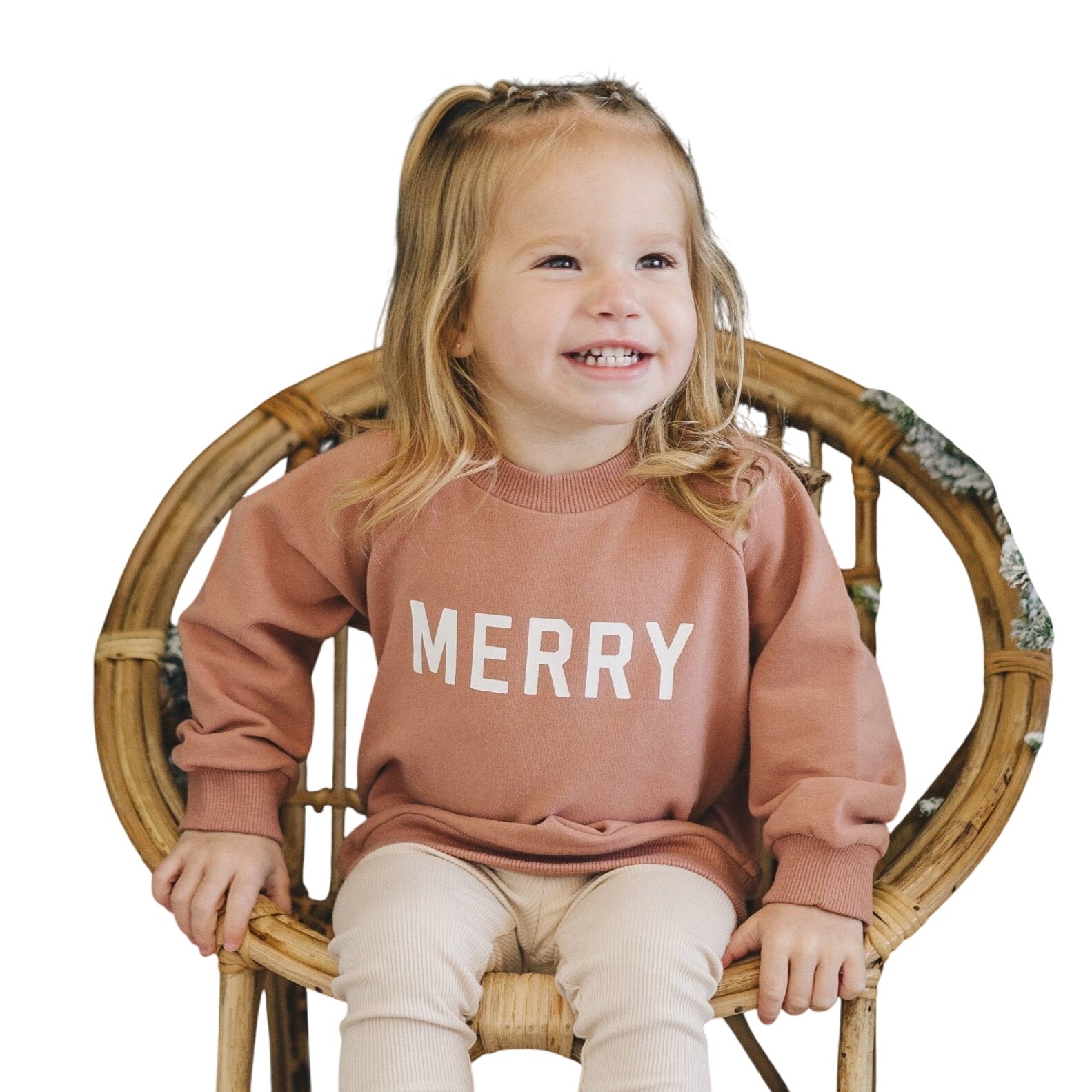 Merry Organic Cotton Crewneck Sweatshirt - Red