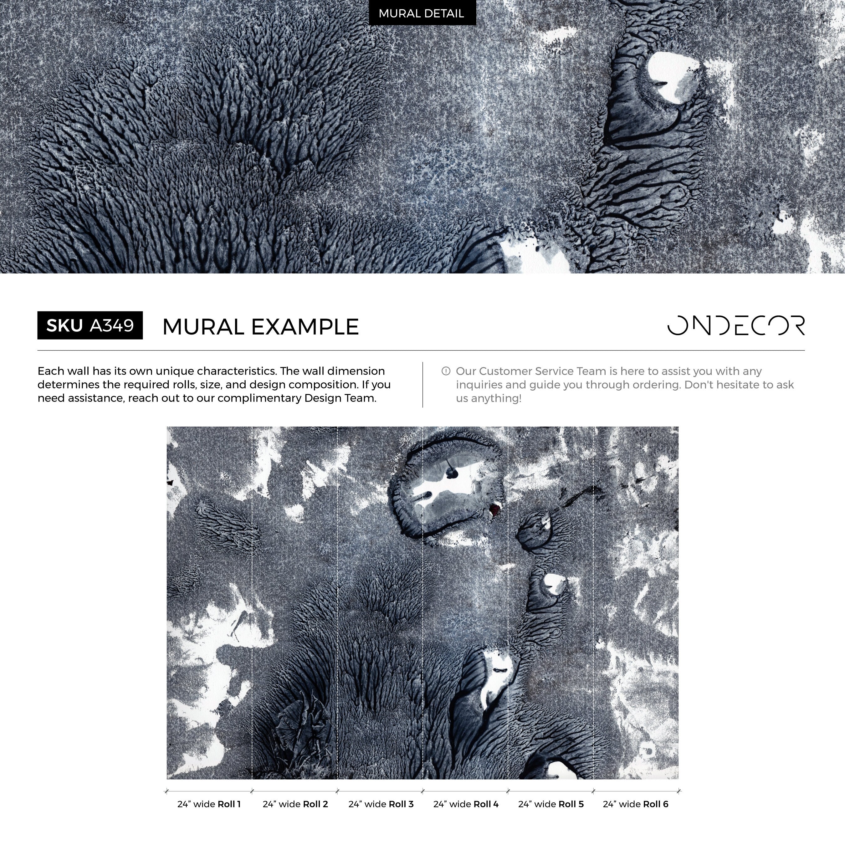 Abstract Wallpaper With A Textured Ink Blot Motif In Black, Gray, And Red - A349