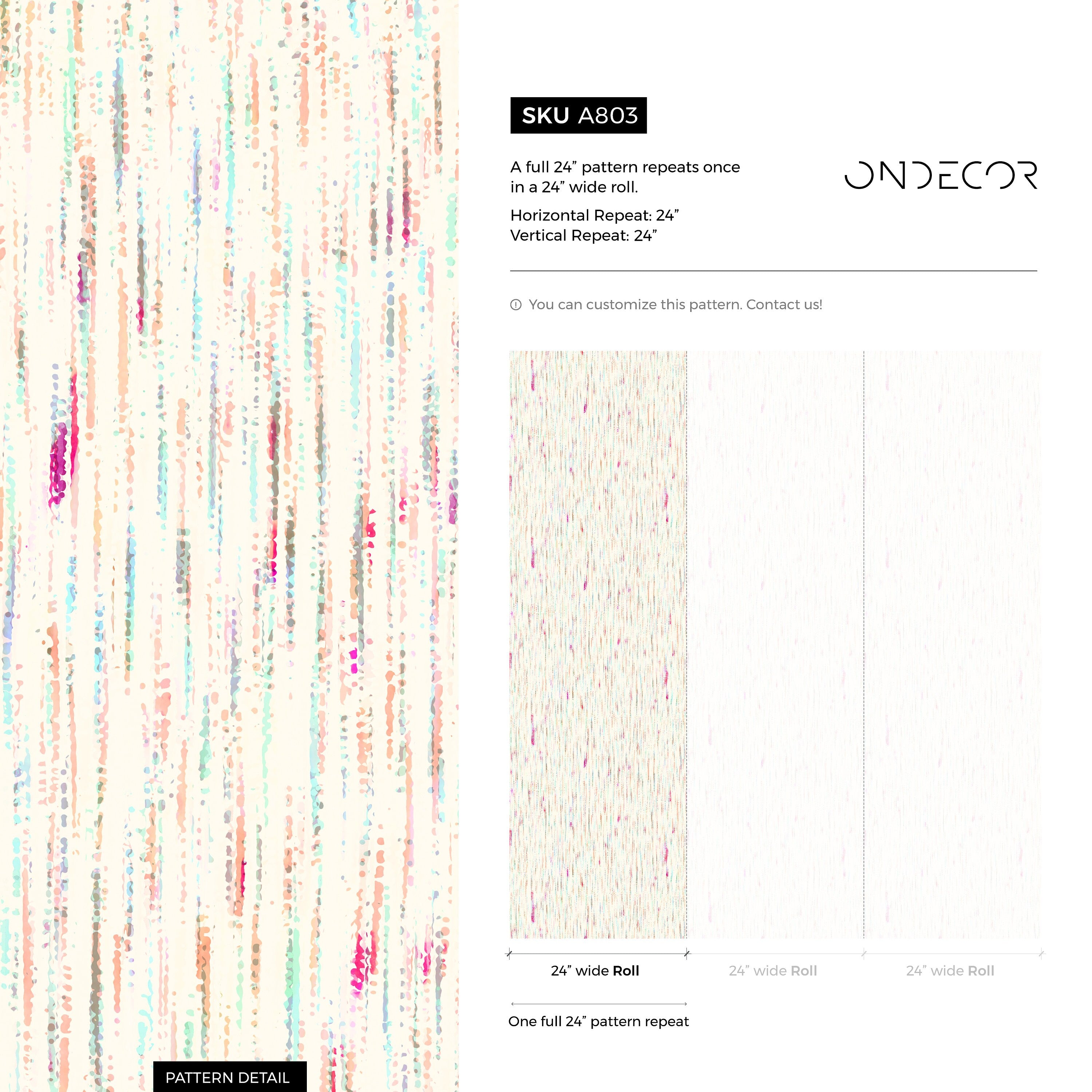 Abstract Wallpaper With Colorful Dotted Streaks In Pink, Blue, And Orange - A803