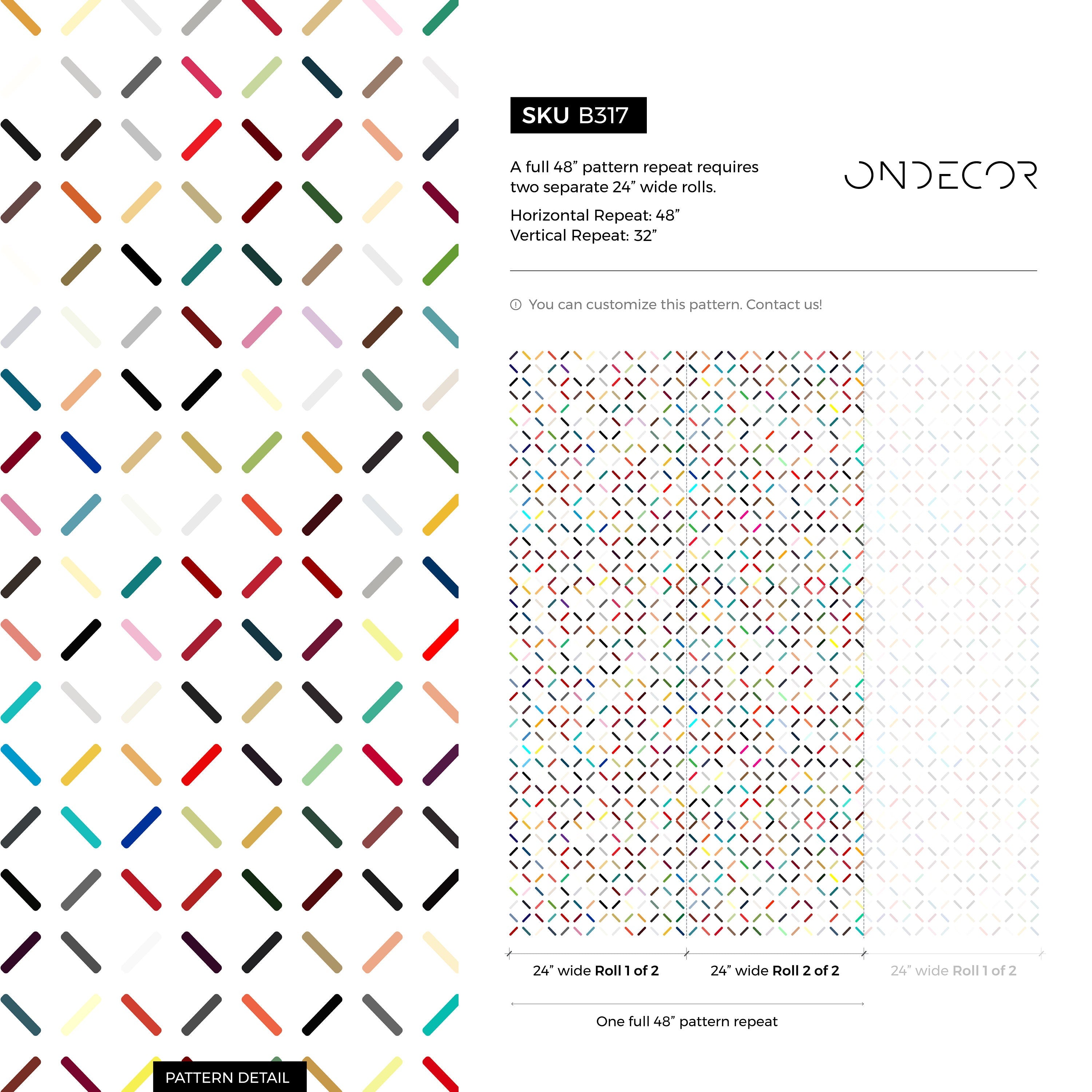 Geometric Wallpaper With A Dashed Line Grid In Red, Blue, And Black - B317