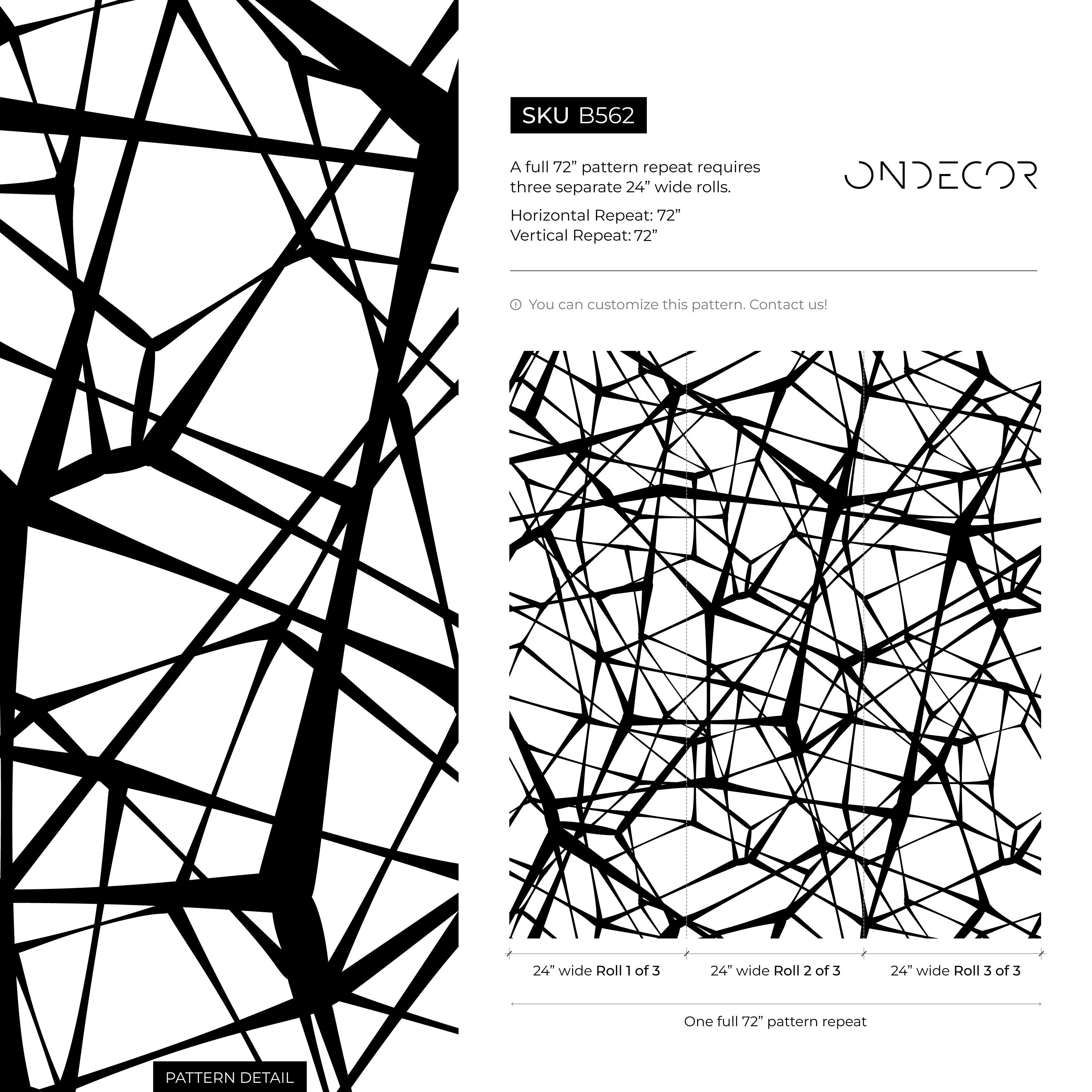 Abstract Wallpaper With Criss-cross Lines In Black And White - B562