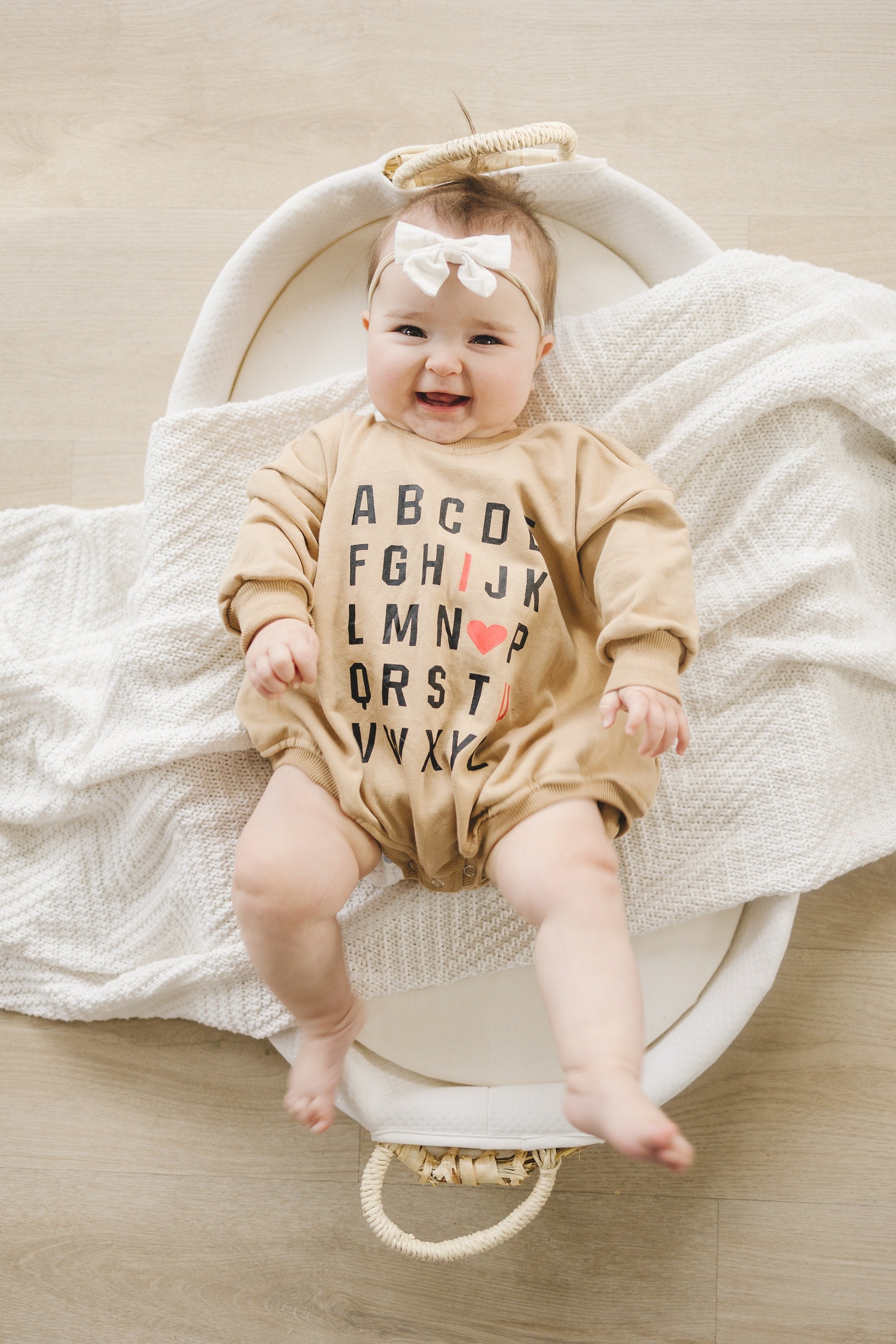 Abc I Love You Sweatshirt Romper - More Colors