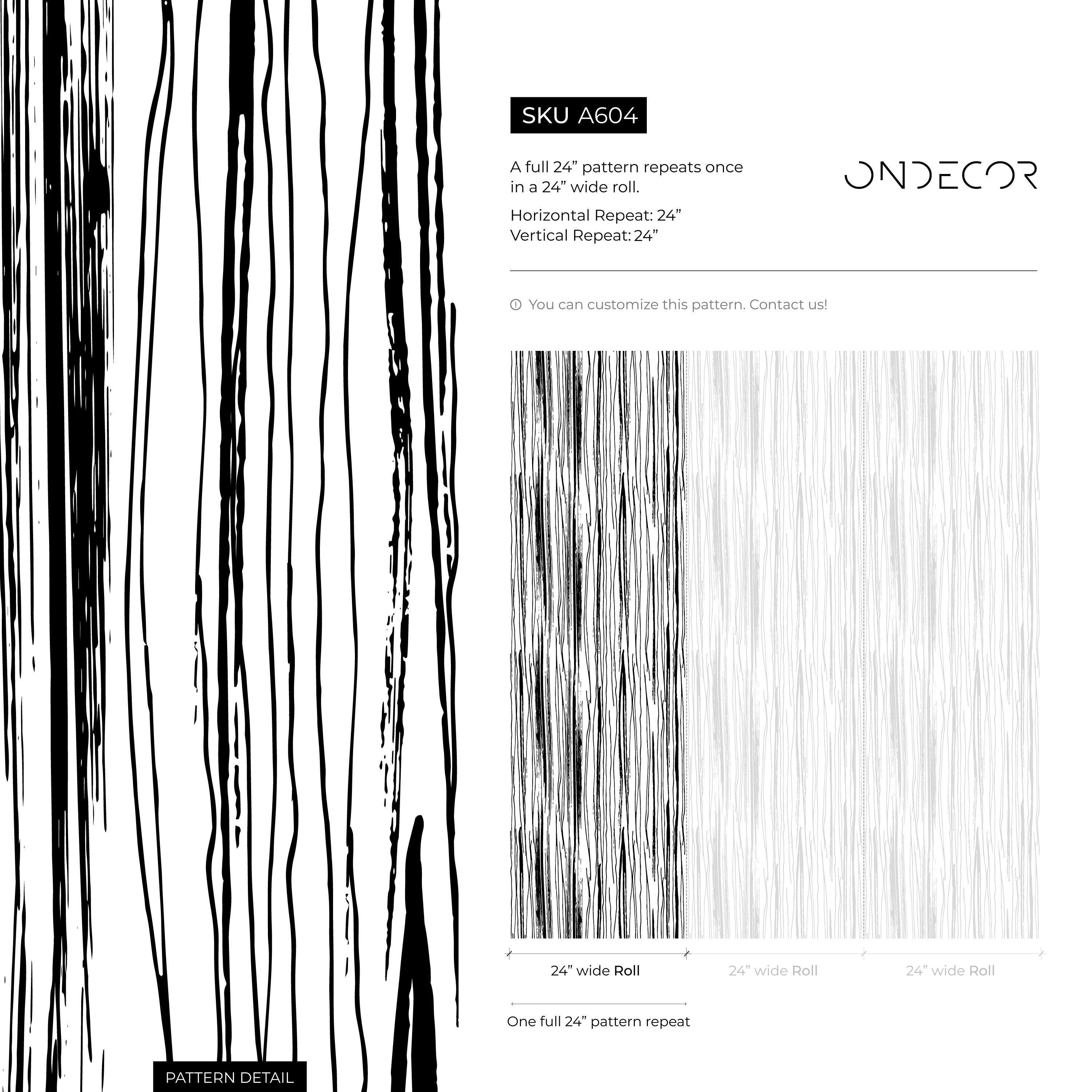 Abstract Wallpaper With Hand-drawn Vertical Lines In Black And White - A604