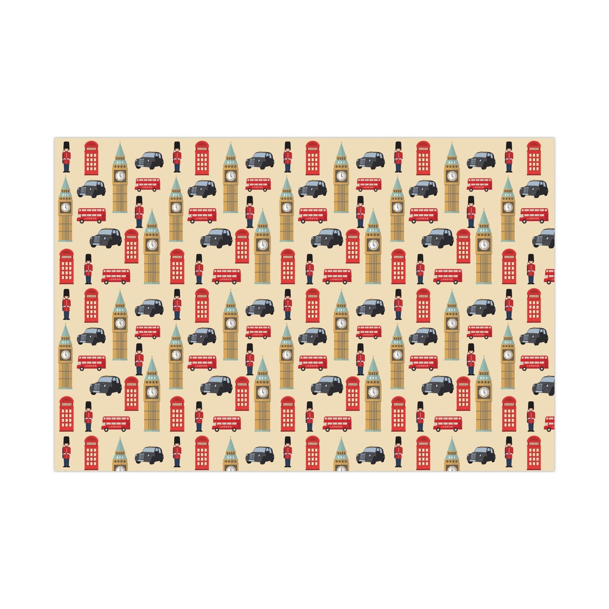 London Themed Wrapping Paper