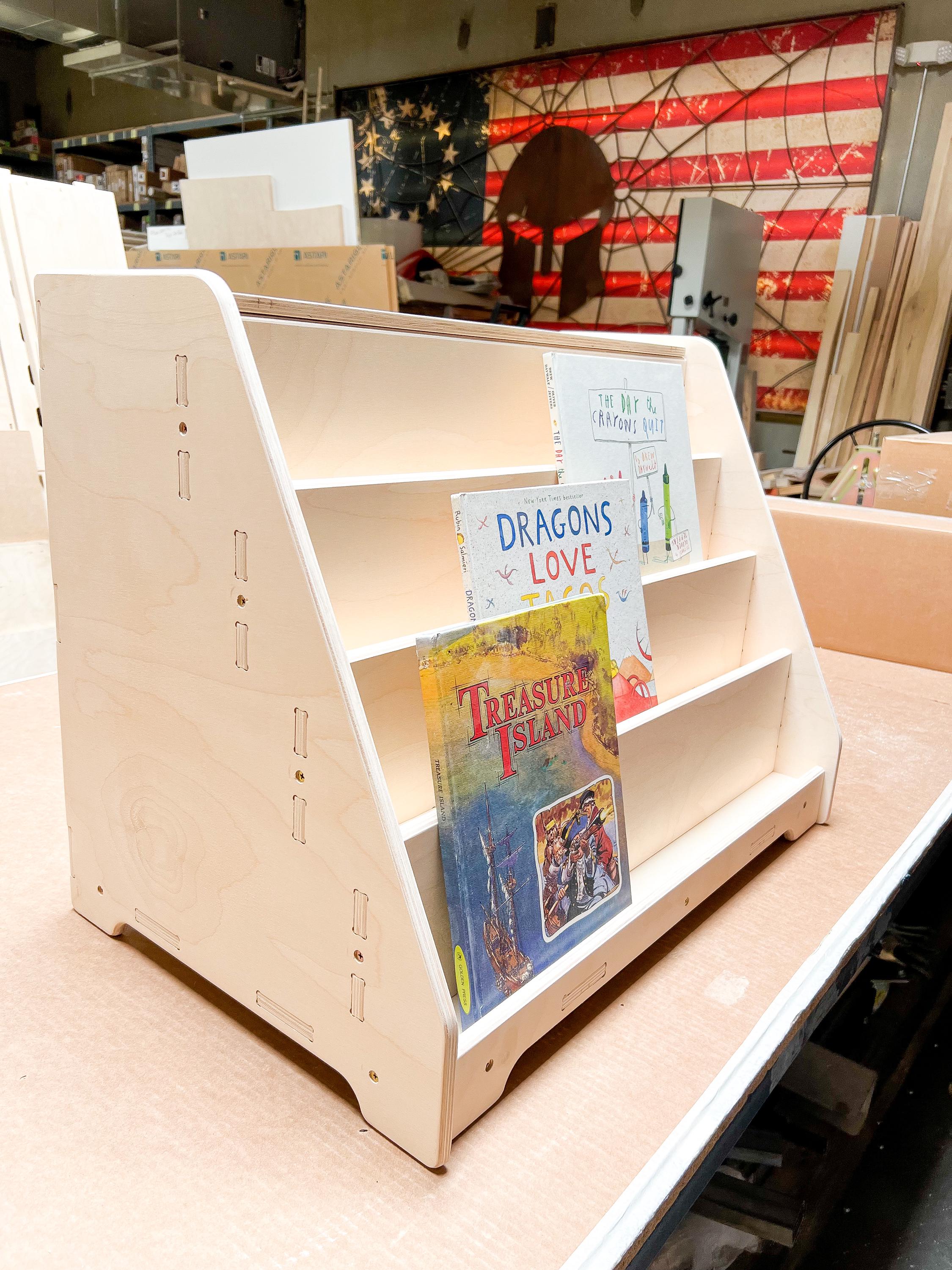 Tomiboy- Bookshelf With Hidden Storage